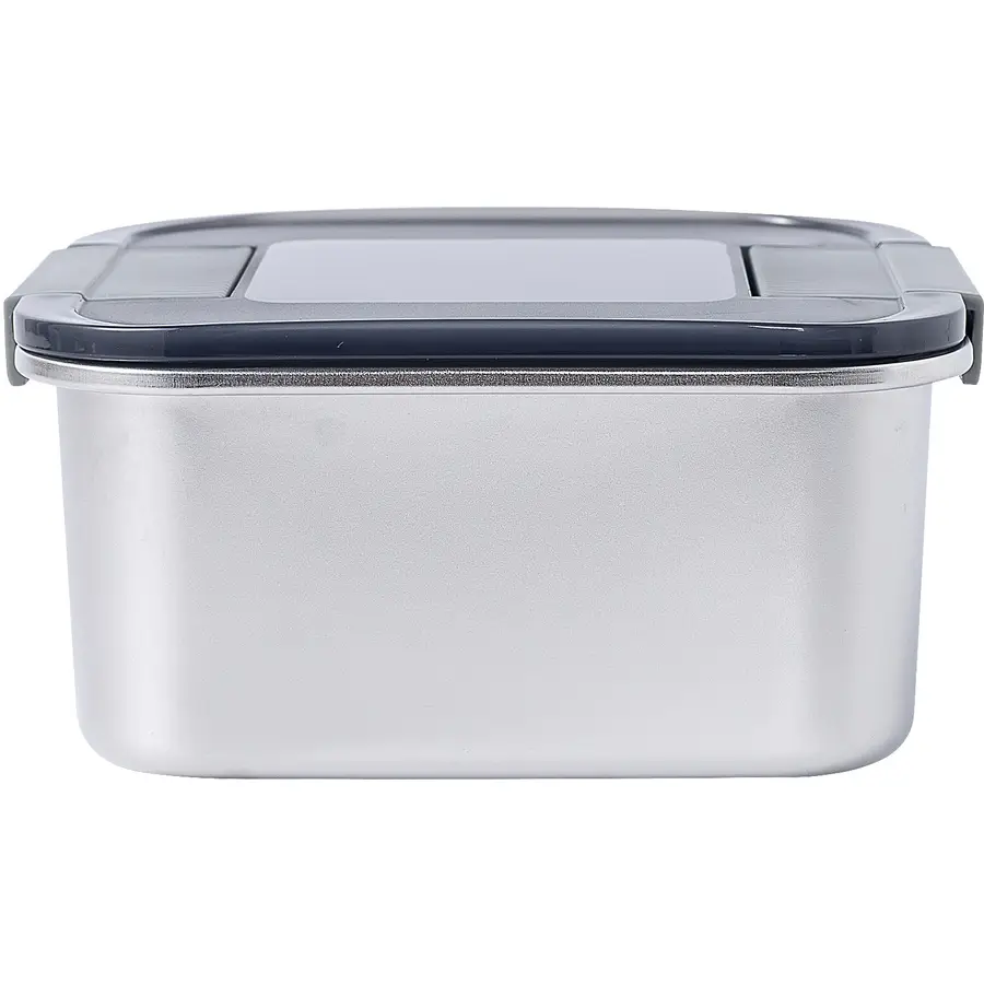 Aufbewahrungsbox Harriet Grau Edelstahl/Polypropylen B 18.2 cm T 17.7 cm 1.9 l