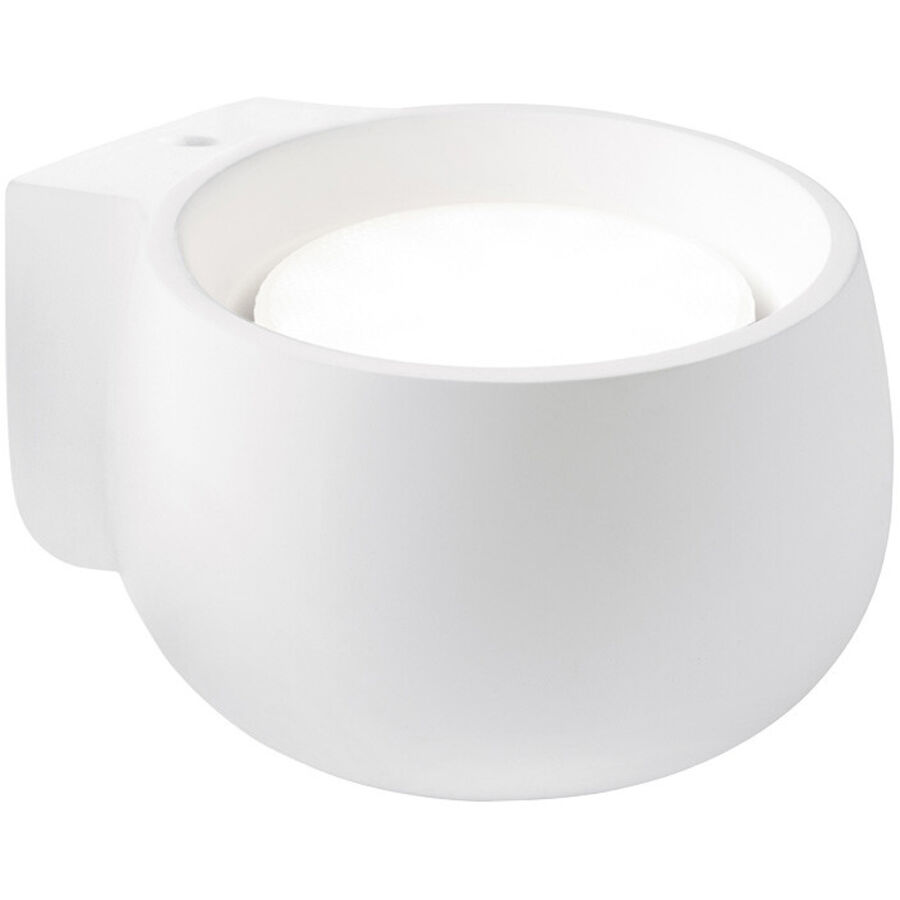 Wandlampe Mysia Weiss Gips 12 cm 7.5 cm