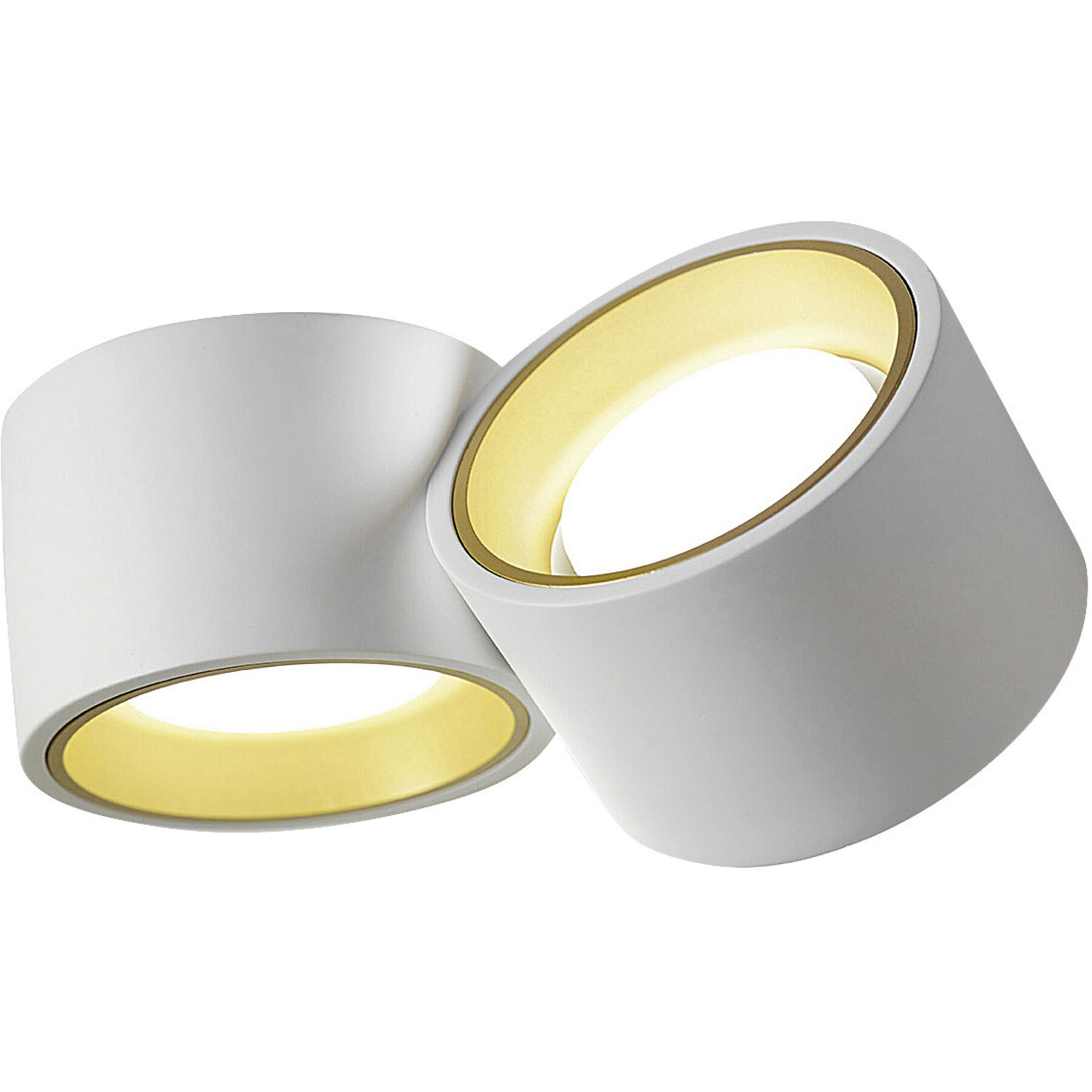 Wandlampe Nasso weiss/gold Gips/Aluminium 1040 lm B 11.9 cm - LED - Lichtfarbe: Warmweiss - LED Energiesparlampen