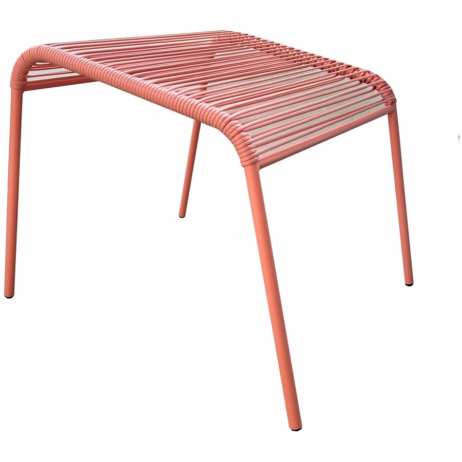 Hocker Caja Rosa Stahl/Rattan 54 cm 42 cm