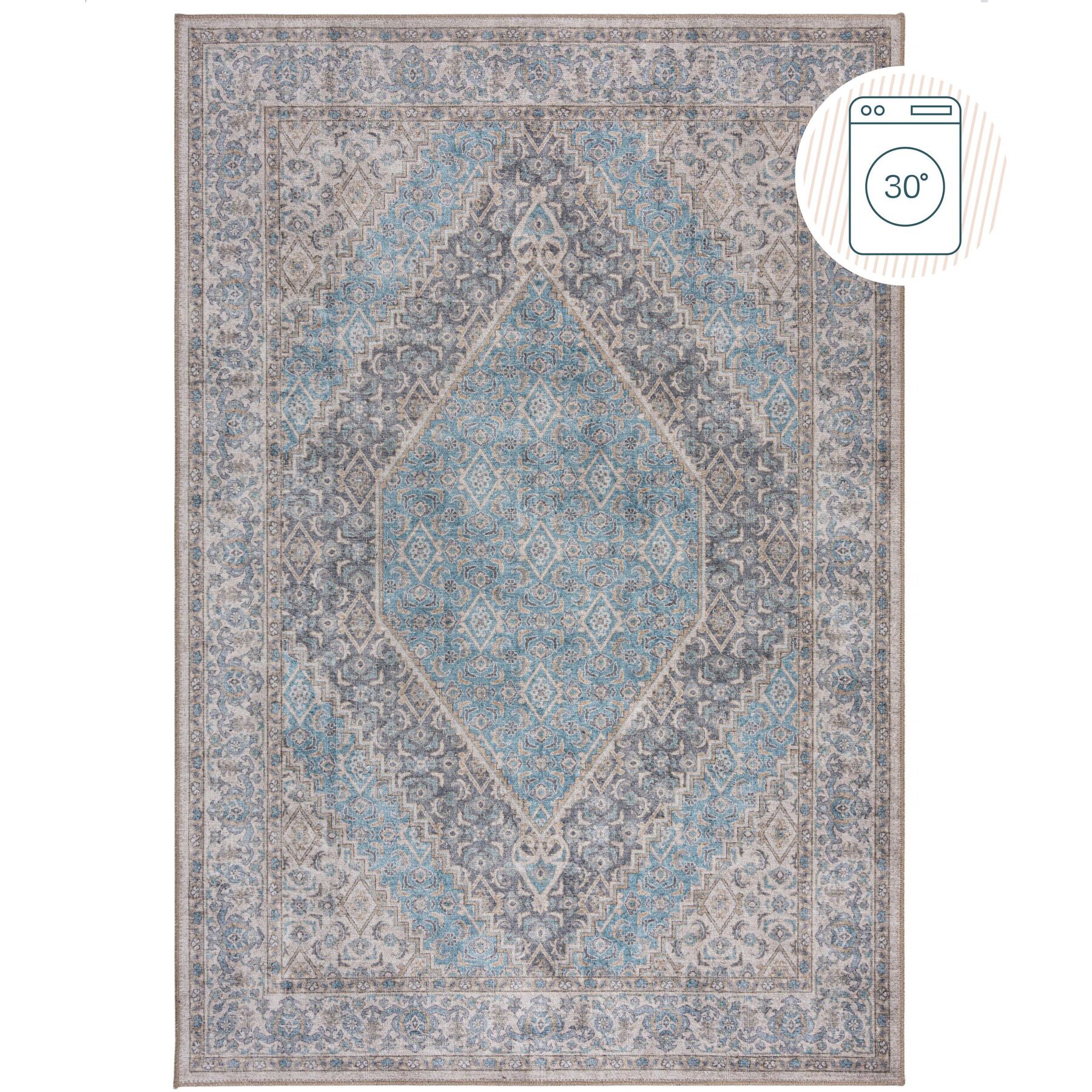 Tapis Xopal rose autre motif 190 x 290 cm - Matérial: Polyester - Tapis