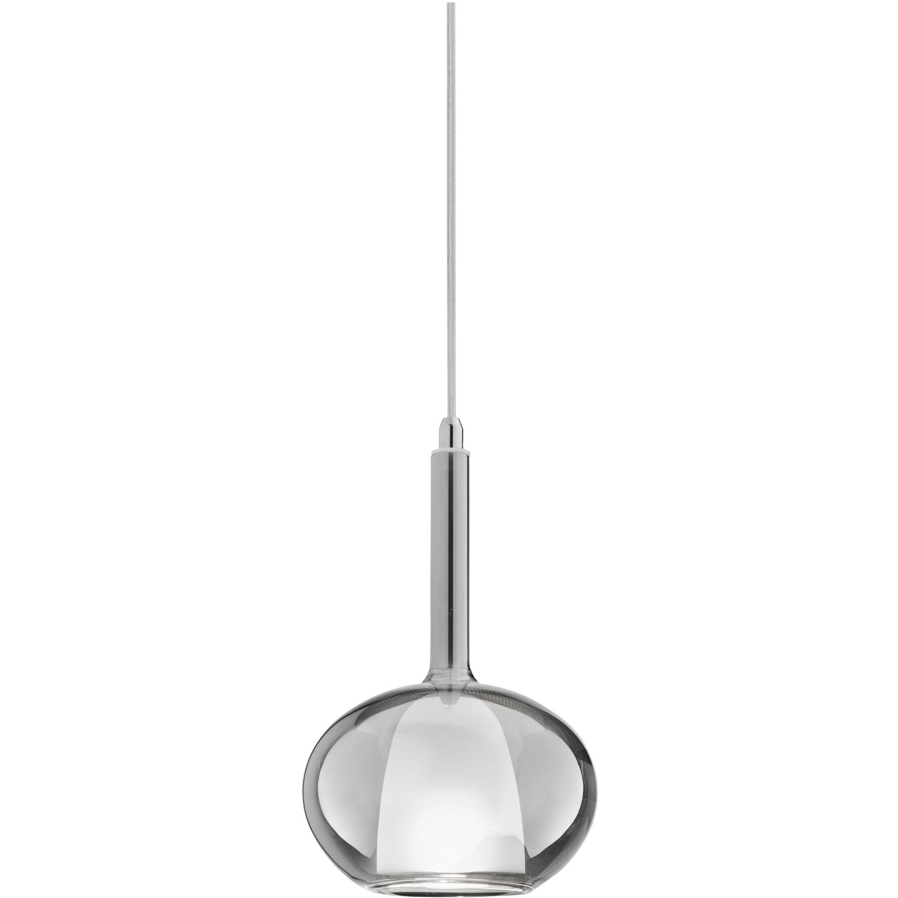 Designer-Pendellampe Giberti Luce Carina Glas grau B: 16 cm, E14