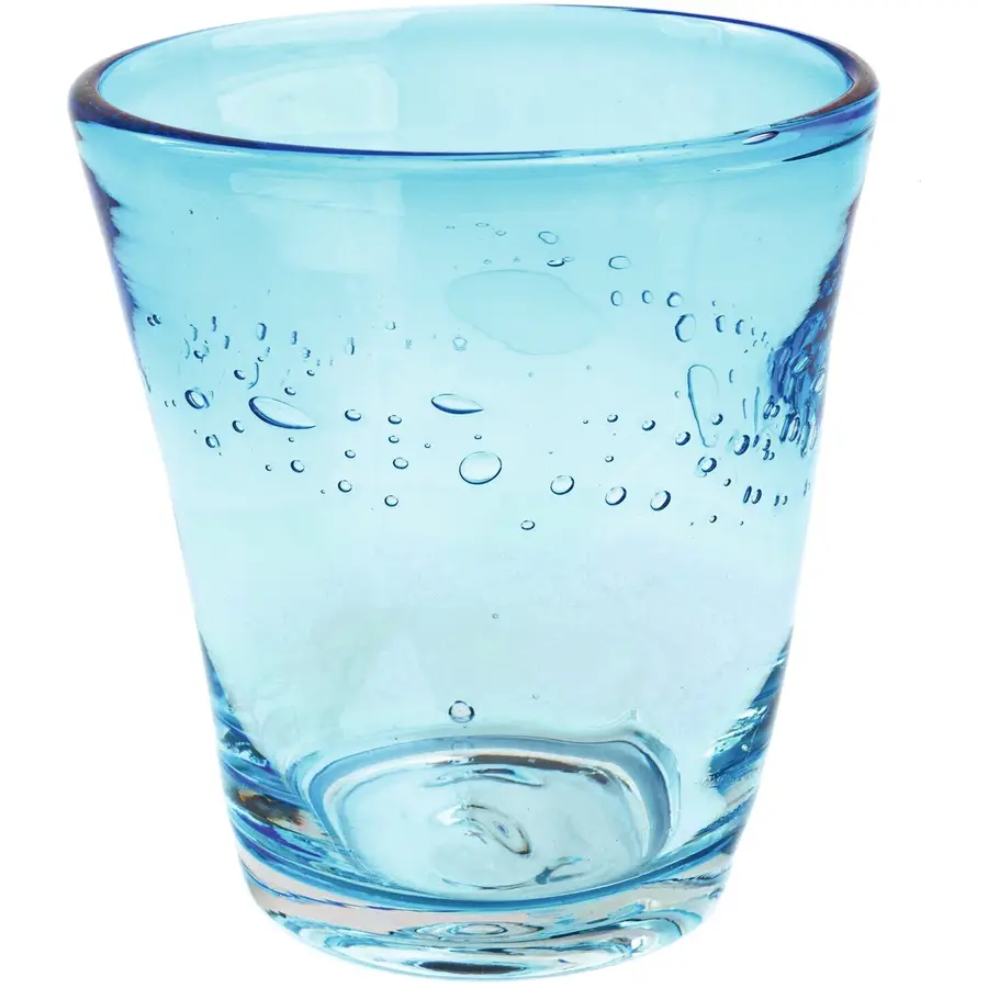 Trinkgläser-Set Samoa Blau Glas H 10.4 cm 0.3 l 6 Stk