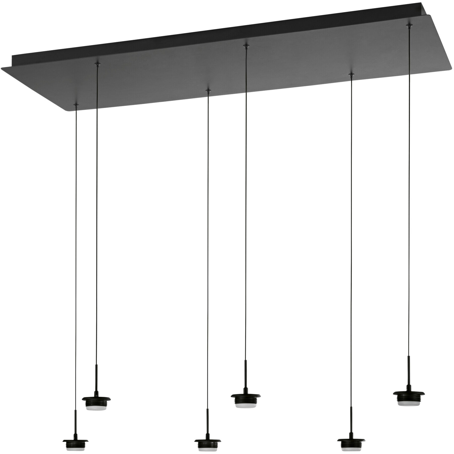 Pendellampe Cara schwarz Metall 4500 lm B 100 cm - LED - Lichtfarbe: Extra warmweiss - Helles Neutralweiss- LED Energiesparlampe