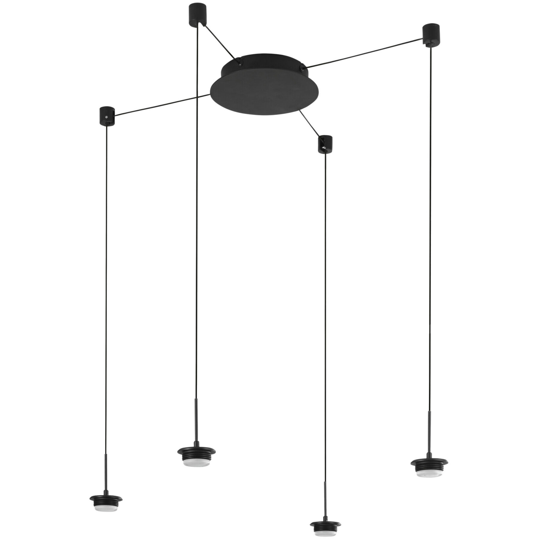 Pendellampe Cara schwarz Metall 3000 lm B 20 cm - LED - Lichtfarbe: Extra warmweiss - Helles Neutralweiss - LED Energiesparlampen