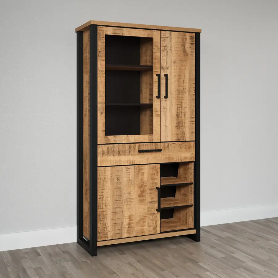 Nyfler Vitrine braun/schwarz