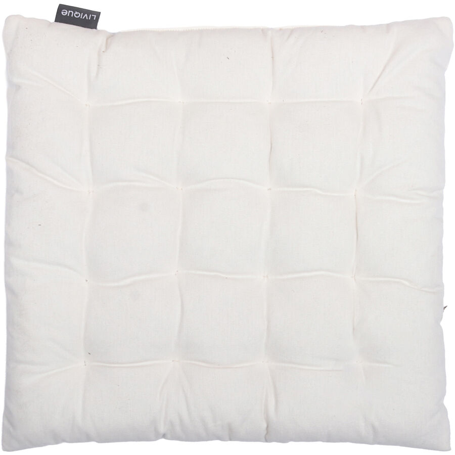 Sitzkissen Mios Weiss Baumwolle 40 cm 40 cm