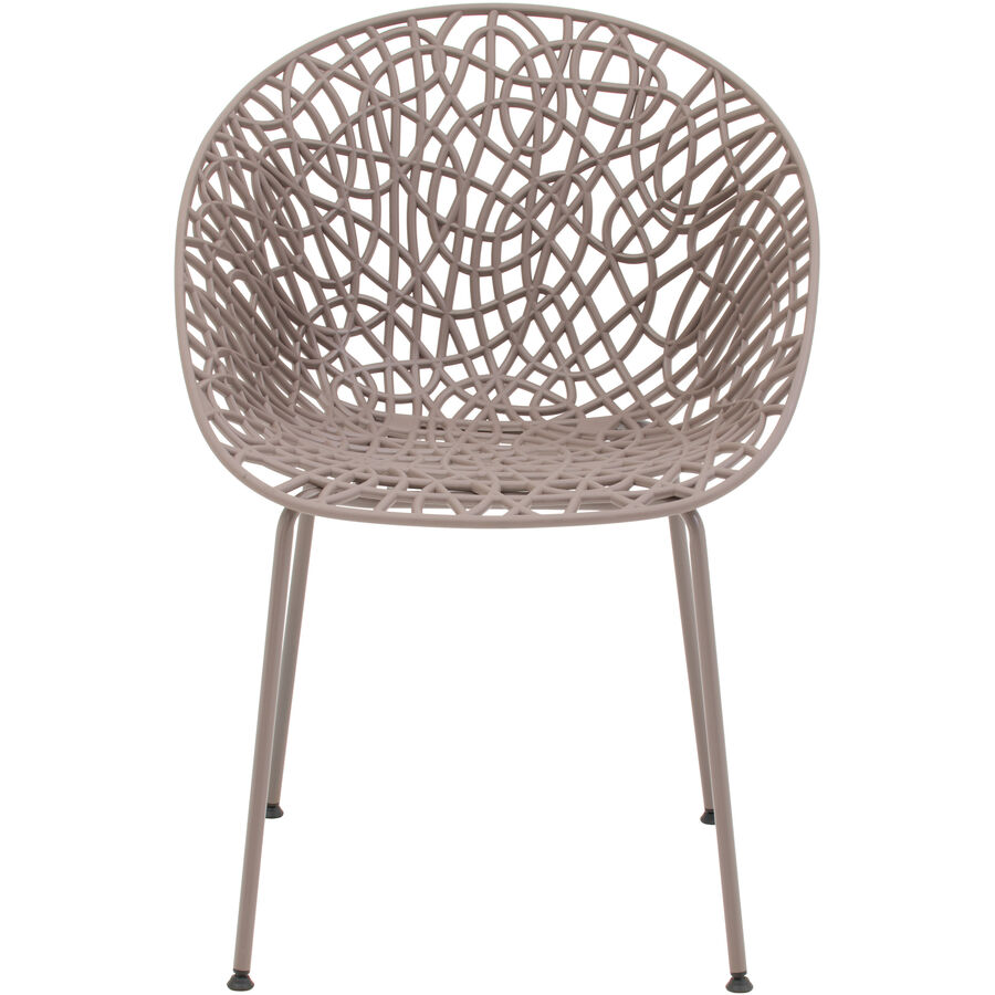 Gartenstuhl Saona Grau Kunststoff 54.5 cm