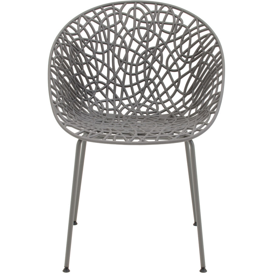 Gartenstuhl Saona Grau Kunststoff 54.5 cm