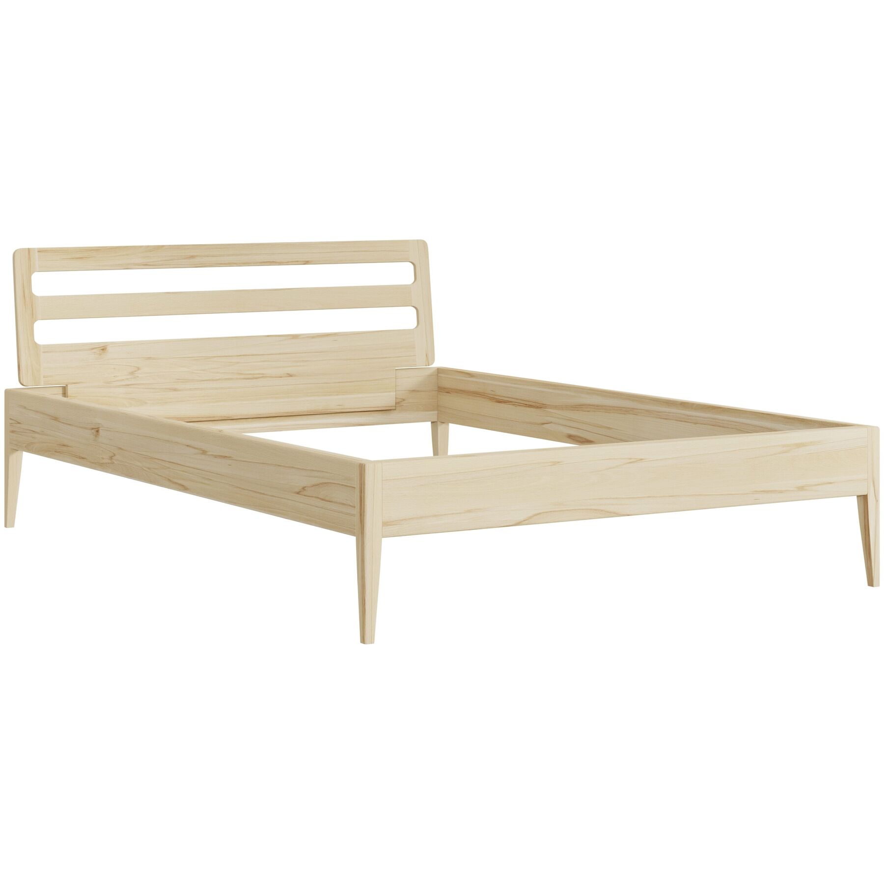 Bett Lund Kernbuche Nature Massivholz 140 x 200 cm - Möbel Konfigurator: Traummöbel individuell zusammenstellen