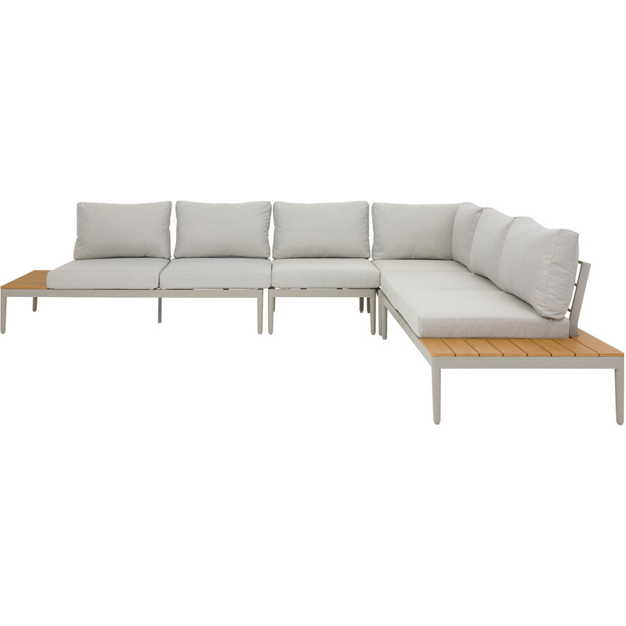 Gartenlounge Florida Grau Aluminium T 246.5 H 65 cm – Farbe: hellgrau – Gartenlounge – Wetterfeste Gartenmöbel & Accessoires