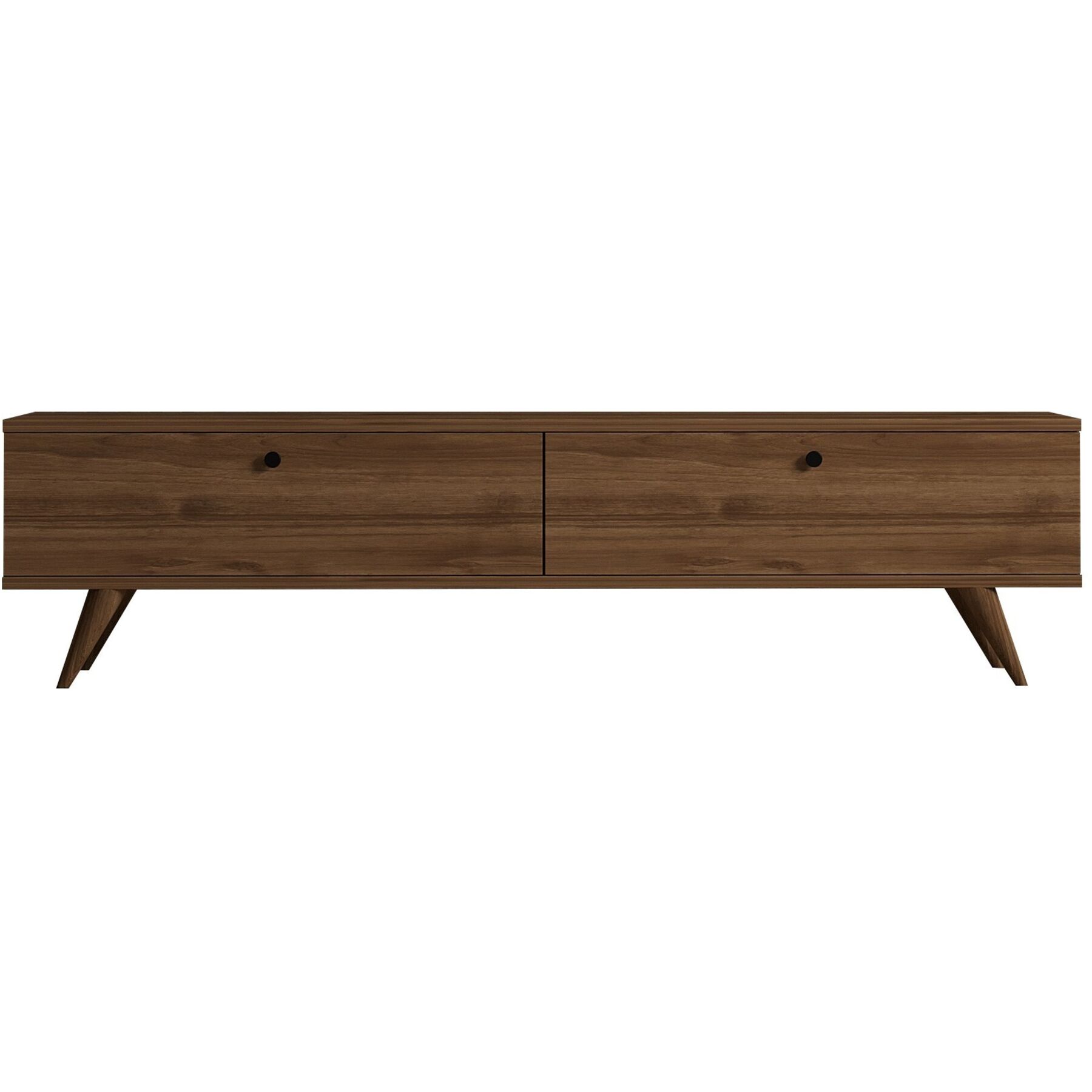 TV-Möbel Georis Walnuss Holz B 160 cm - Material: Holzwerkstoff - TV-Möbel