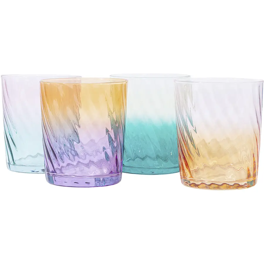 Trinkgläser-Set Sharon multicolor Glas H 9.9 cm 375 ml 4 Stk