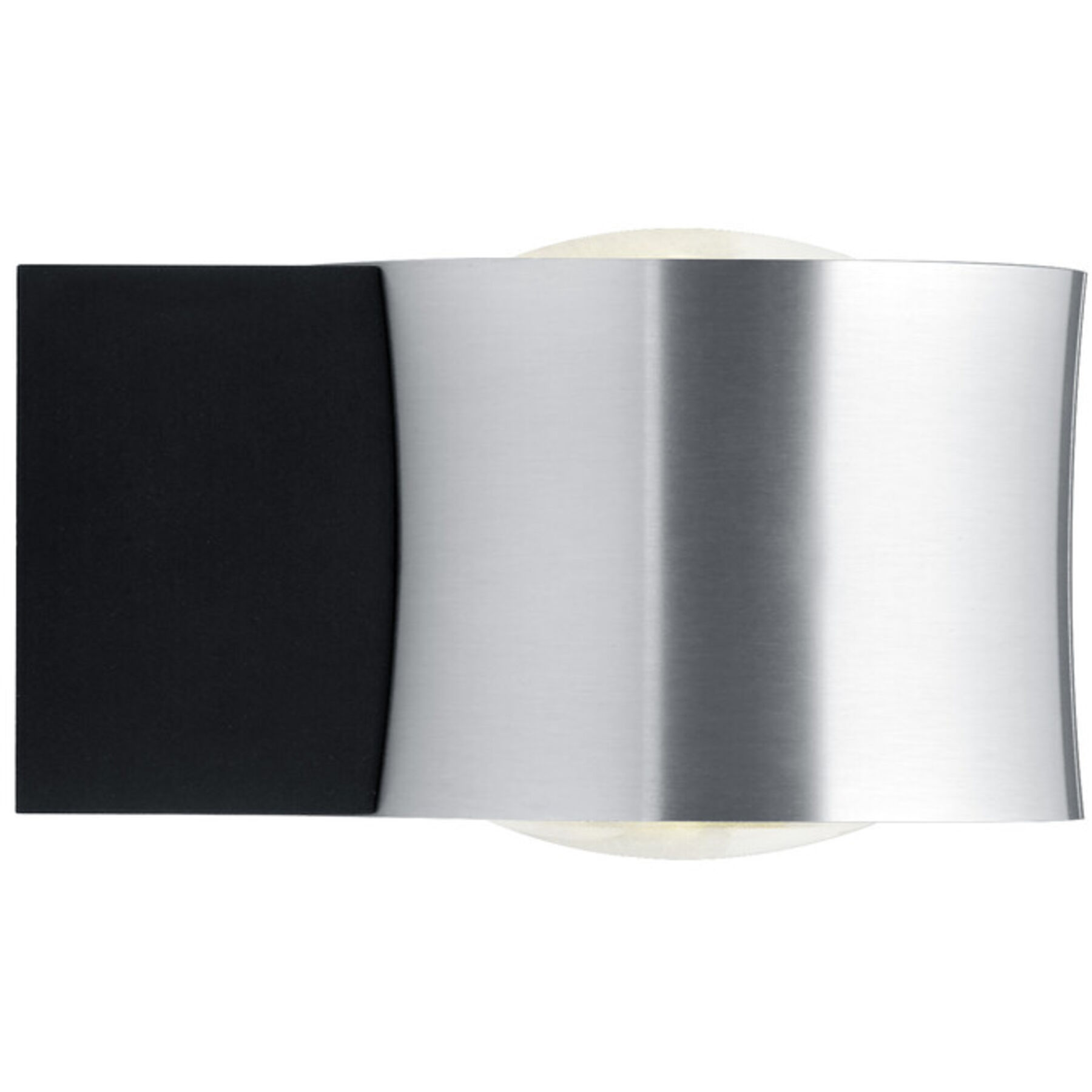Bankamp Designer-Wandlampe Impulse Nickel matt mit Chrom Aluminium/Stahl 1240 lm B 12 cm - LED - Lichtfarbe: Extra warmweiss - LED Energiesparlampen