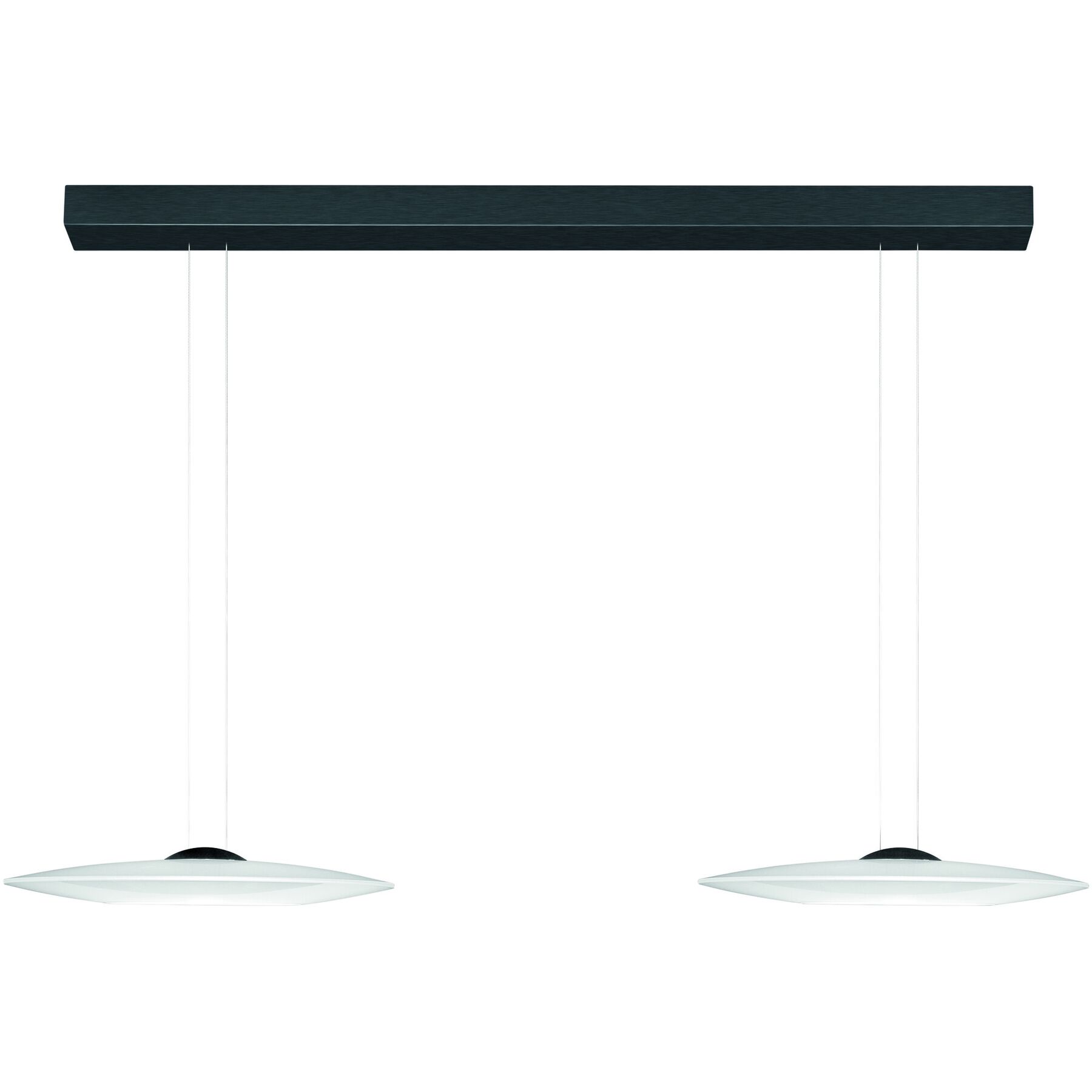 Bankamp Designer-Pendellampe DISC Anthrazit eloxiert Aluminium/Stahl 4400 lm Dimmbar B 120 cm - LED - Lichtfarbe: Extra warmweiss - LED Energiesparlampen