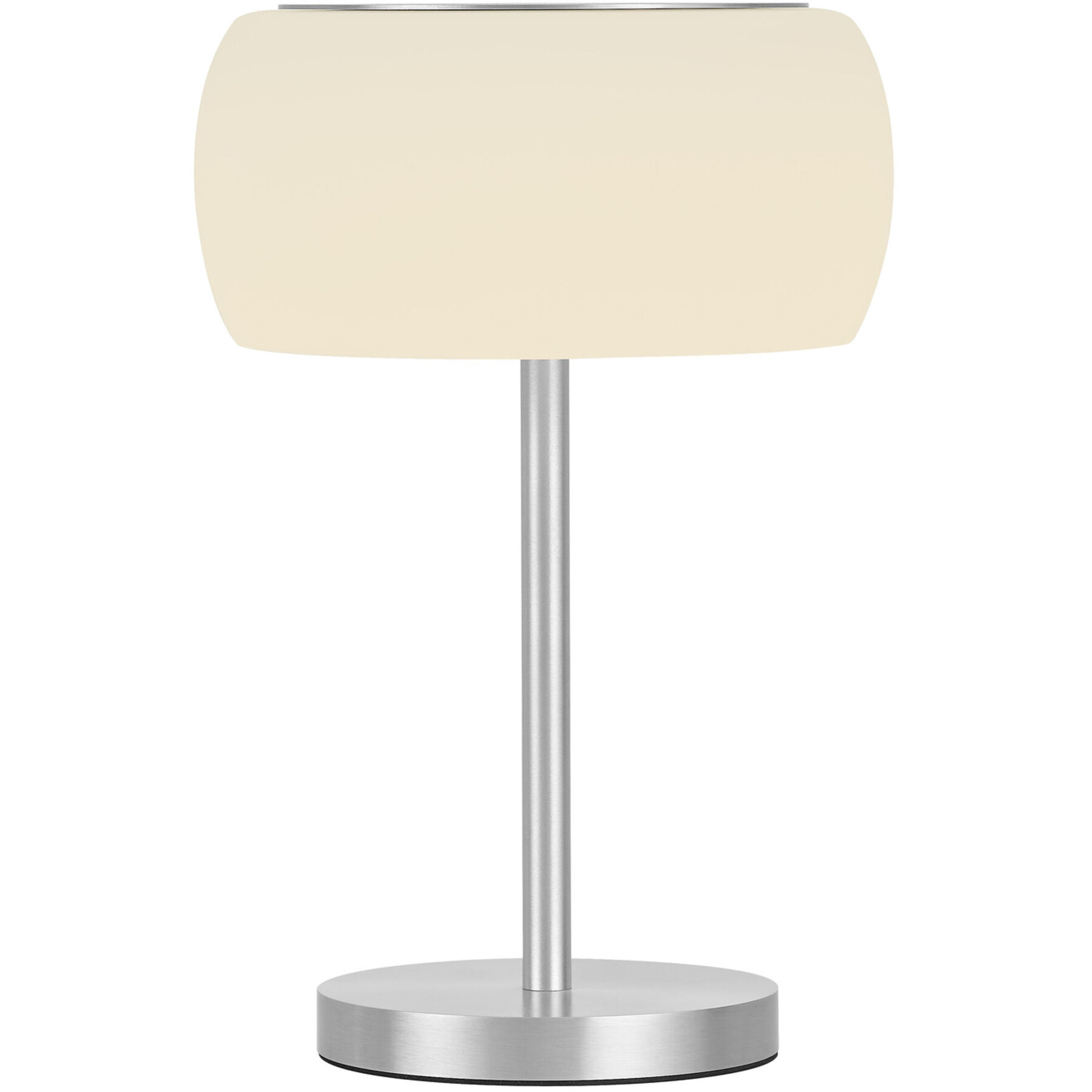 Designer-Tischlampe Bankamp Bold aluminium matt dimmbar D 22.5 cm - Material: Aluminium/Stahl - LED - Lichtfarbe: Extra warmweiss - LED Energiesparlampen