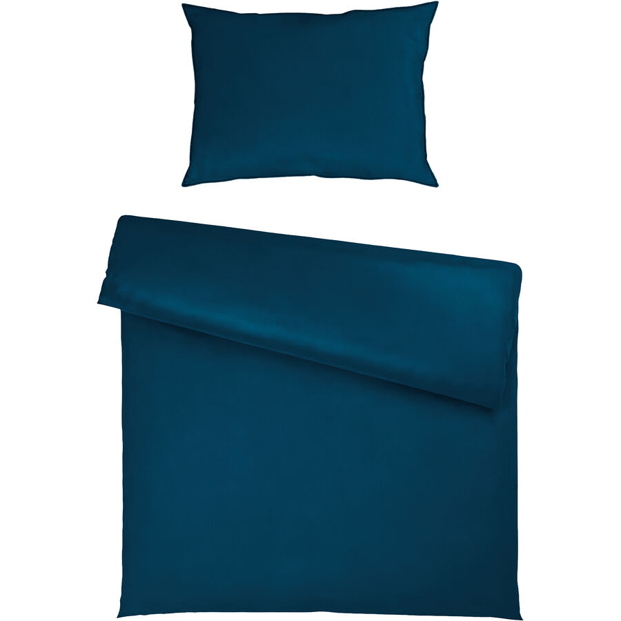 Bettgarnitur Tara 160x210+50x70cm blau - Material: 50% Baumwolle / 50% TENCEL™ Lyocell