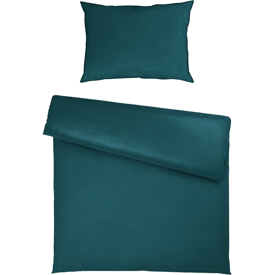 Bettgarnitur Tara 160x210+65x100cm petrol - Material: 50% Baumwolle / 50% TENCEL™ Lyocell