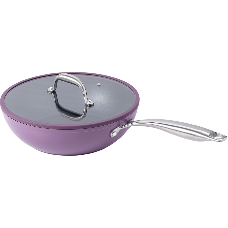 Bratpfanne Colori deep taupe Aluminium D26 cm H7.5 cm