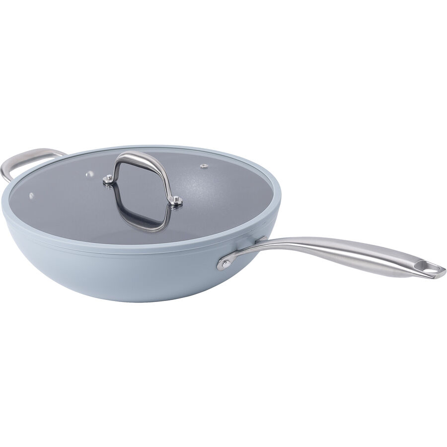 Bratpfanne Colori Grau/Silber Aluminium D30 cm H8.5 cm
