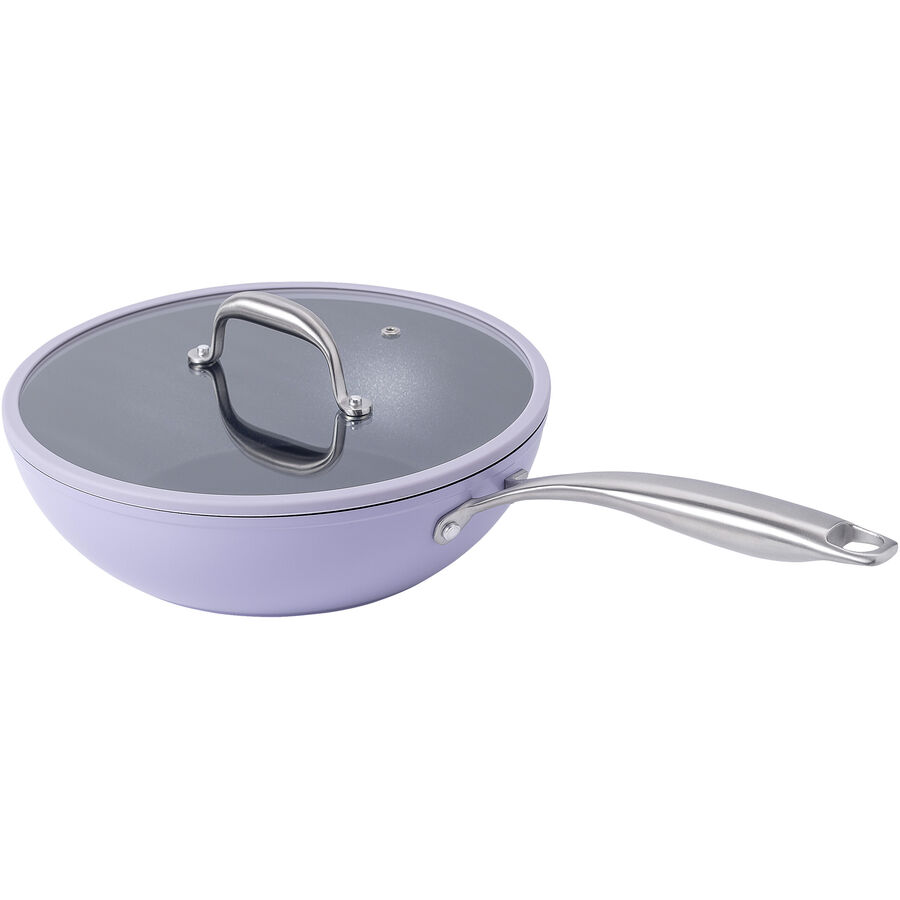 Bratpfanne Colori Lila/Schwarz Aluminium D26 cm H7.5 cm