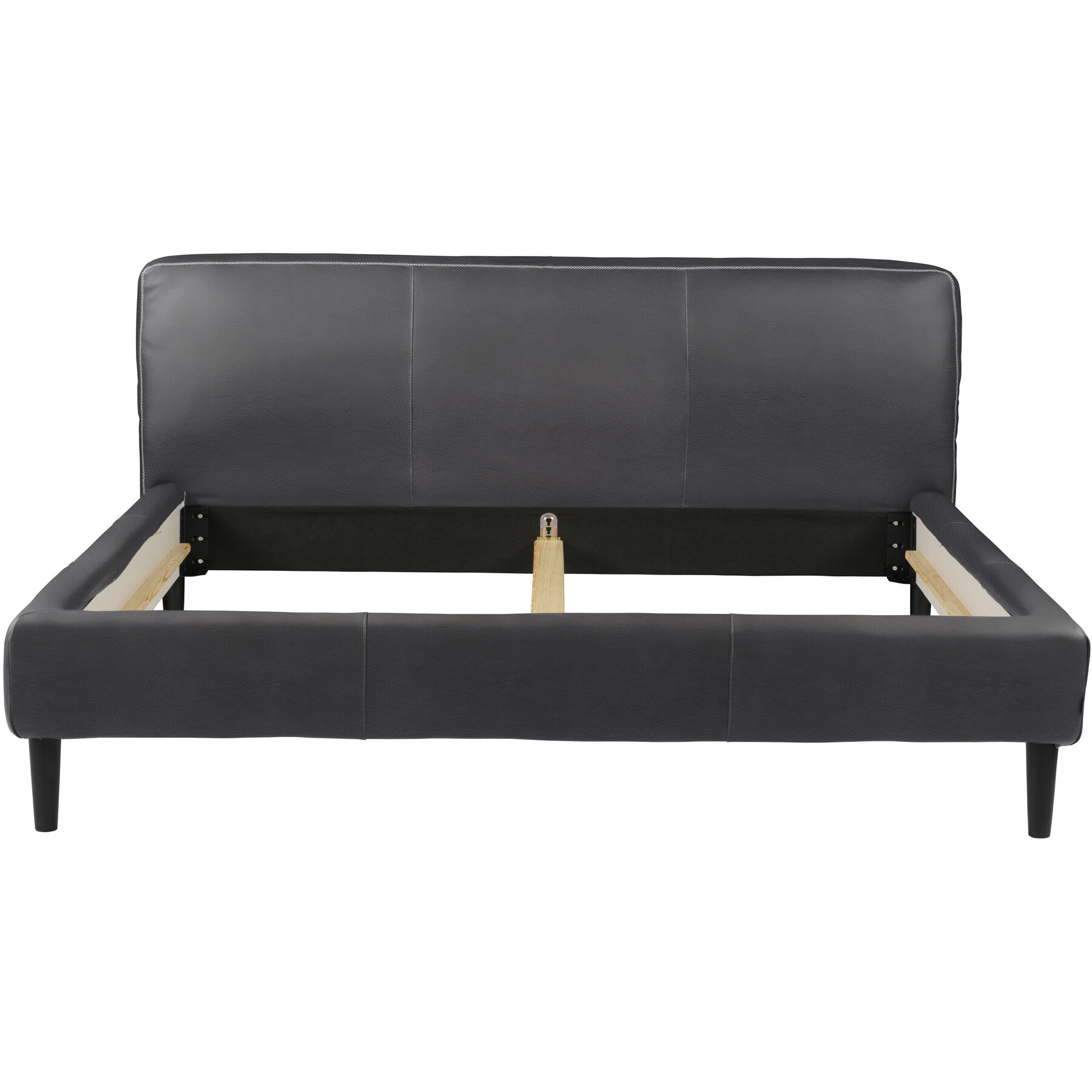 Bett Bly schwarz Leder 200 x 220 cm