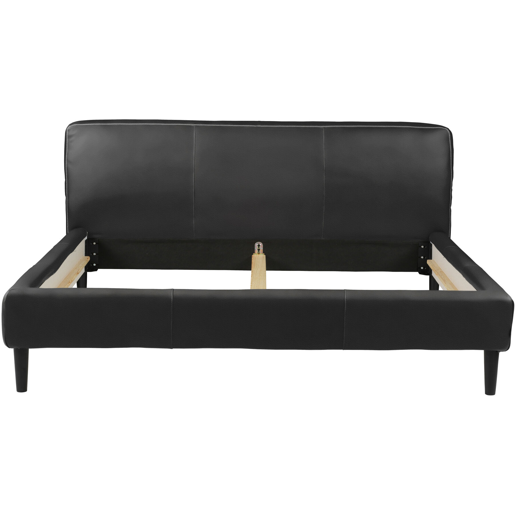 Bett Bly schwarz Leder 140 x 220 cm