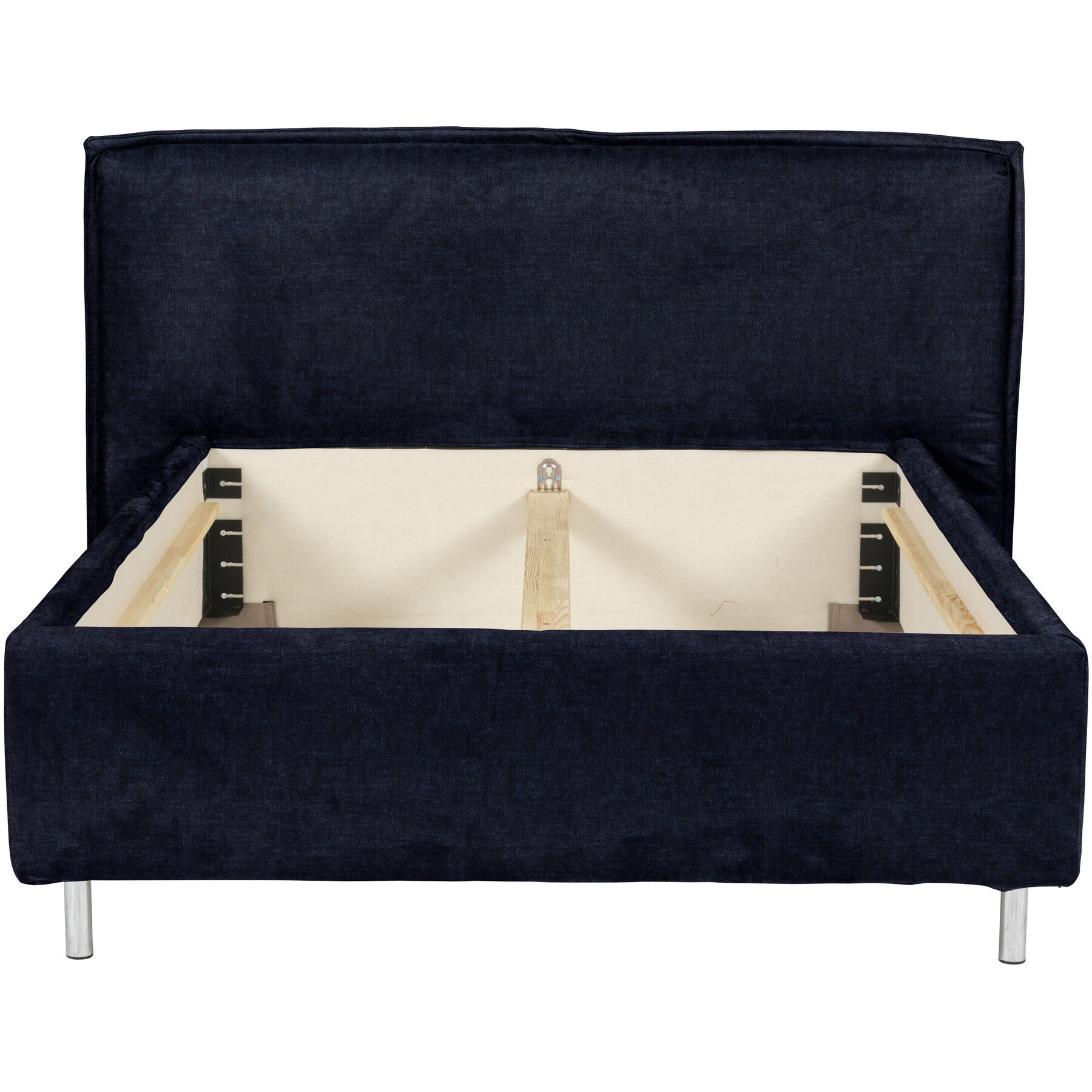 Bett Bow mitternachtsblau Stoff 160 x 210 cm