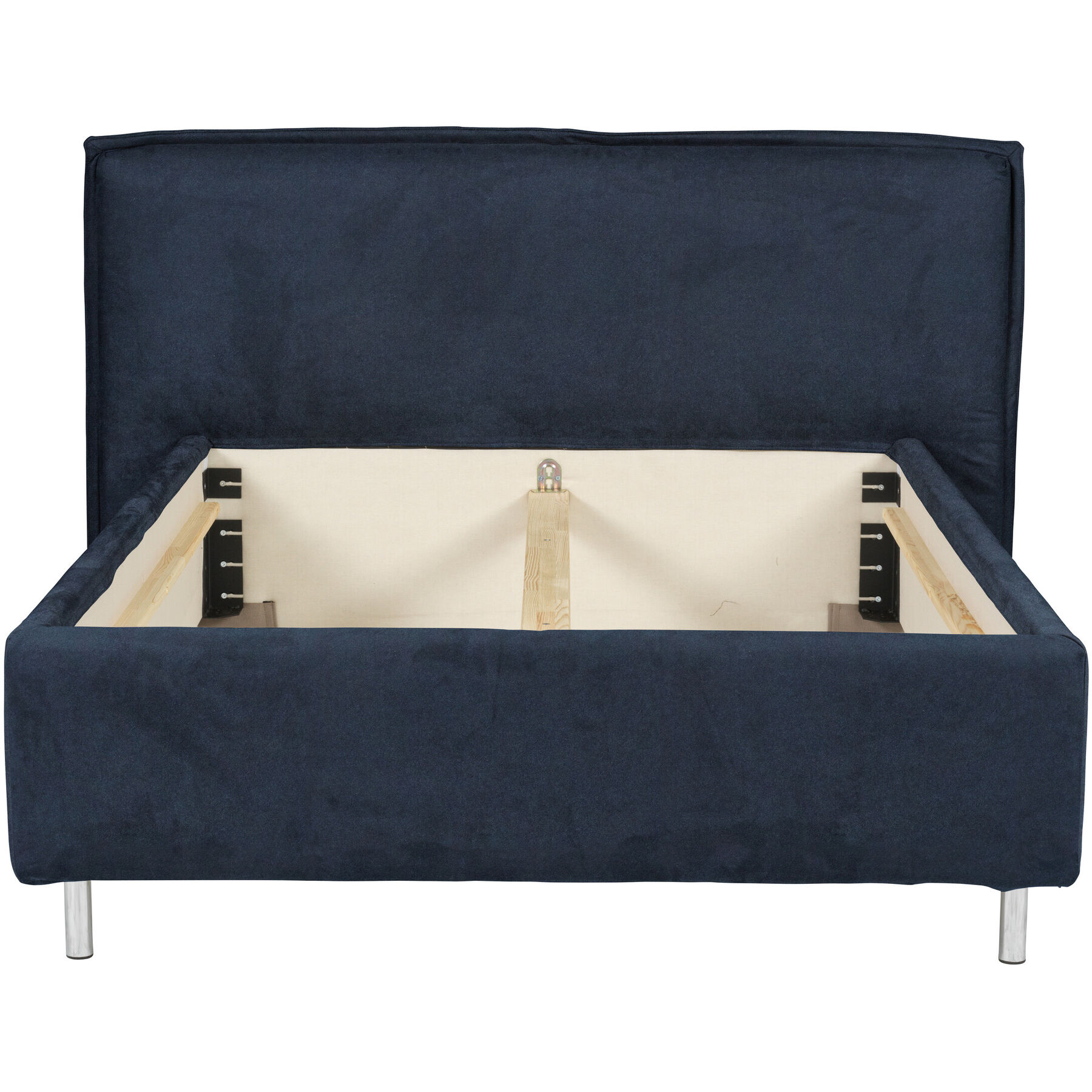 Bett Bow stahl Stoff 160 x 220 cm