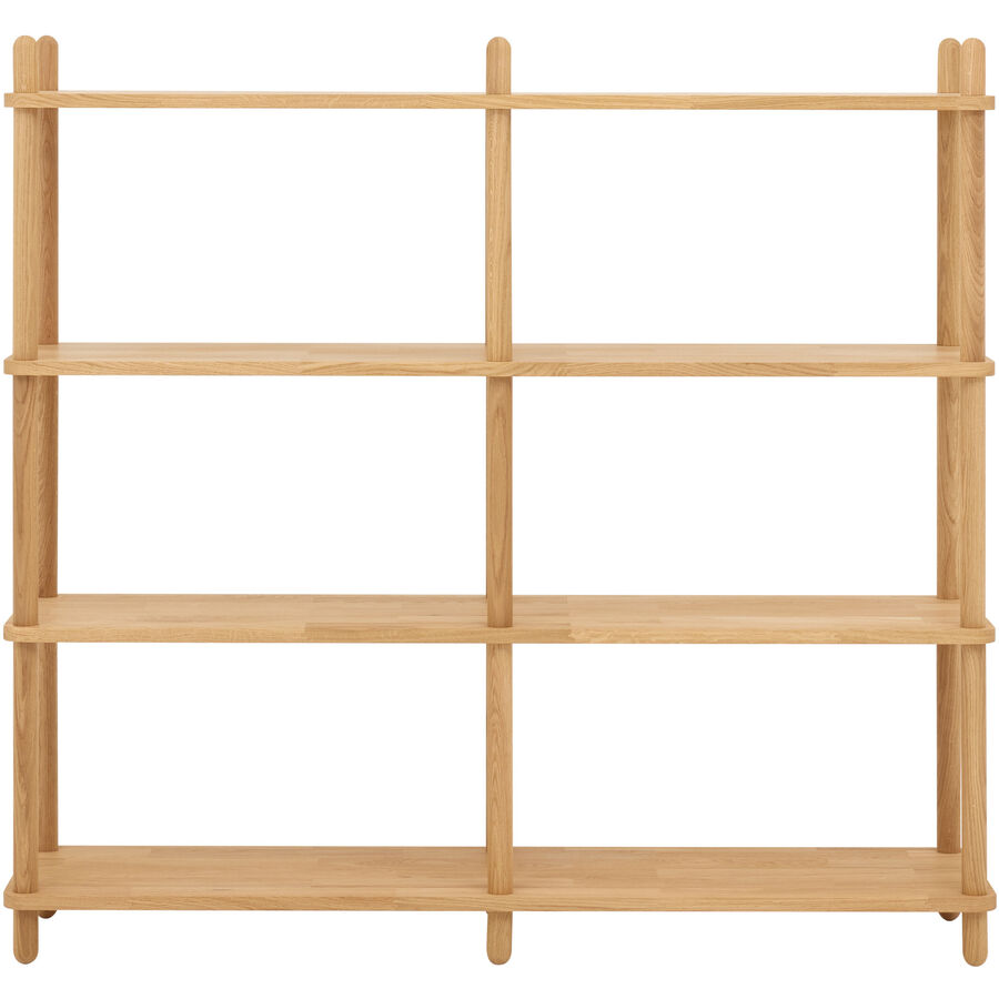 Regal Maura Braun Holz 138 cm 121 cm - Farbe: eiche - Regal