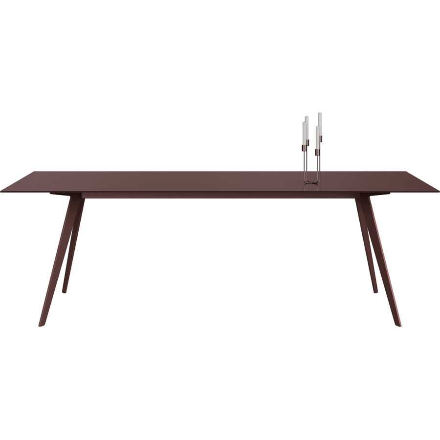 Table Rouge Table à manger Tame Rouge Verre 100 cm