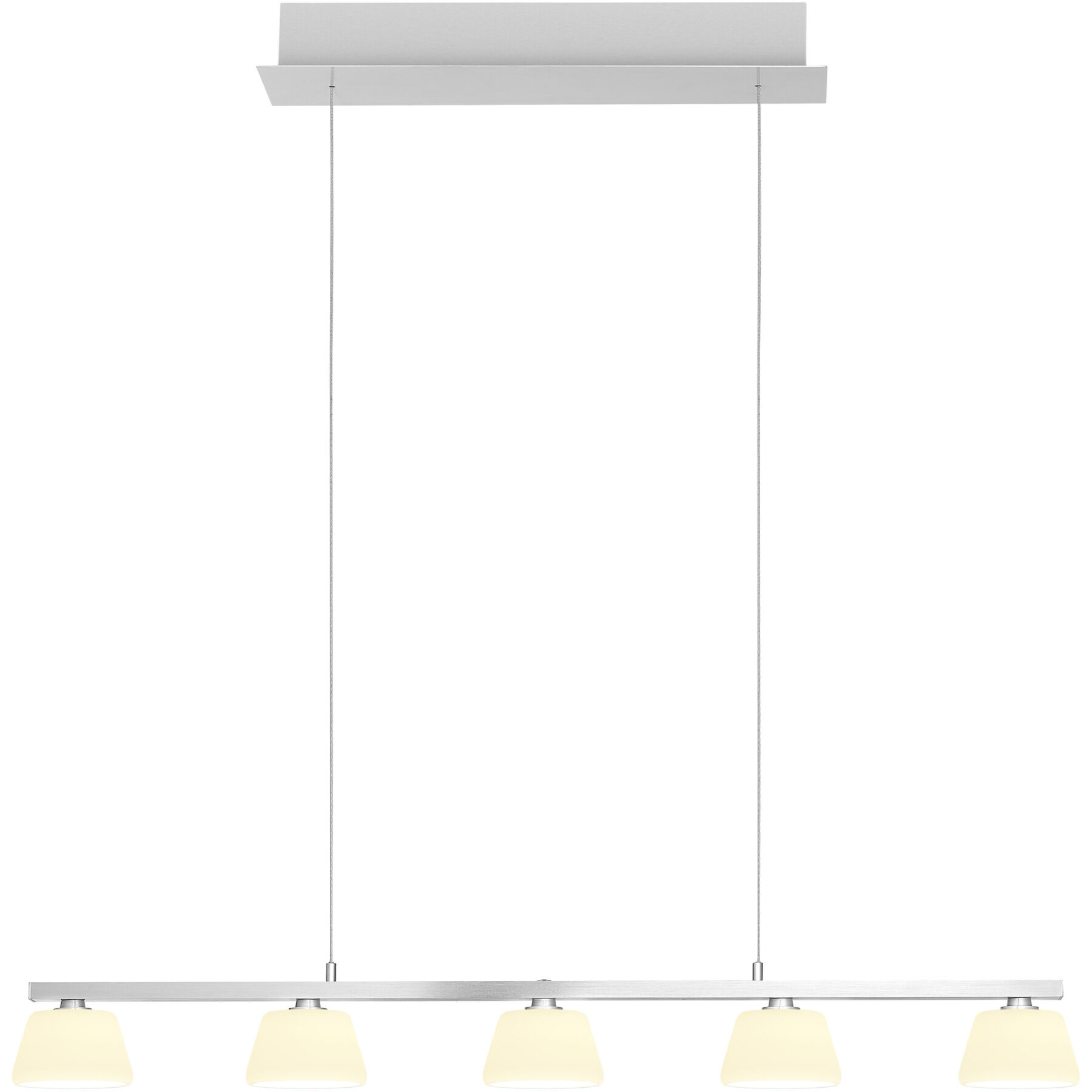 Pendellampe Jane Aluminium matt Aluminium/Eisen 2300 lm B 86 cm - LED - Lichtfarbe: Warmweiss- LED Energiesparlampe