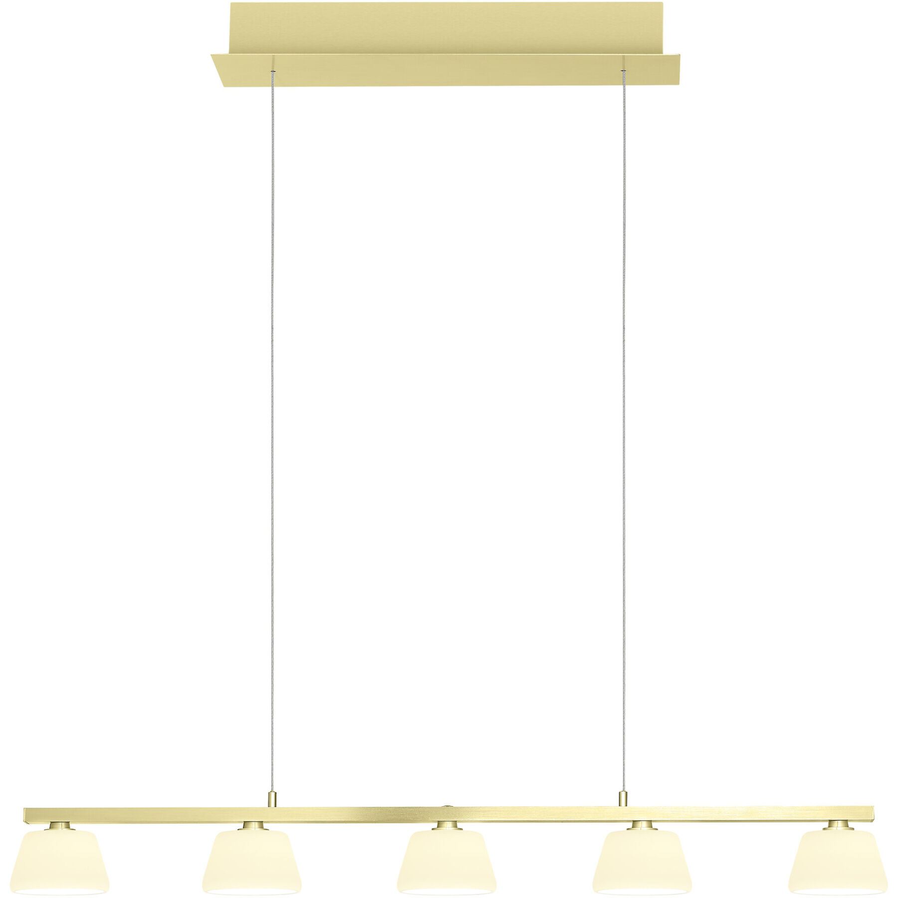 Pendellampe Jane champagner Aluminium/Eisen 2300 lm B 86 cm - LED - Lichtfarbe: Warmweiss- LED Energiesparlampe