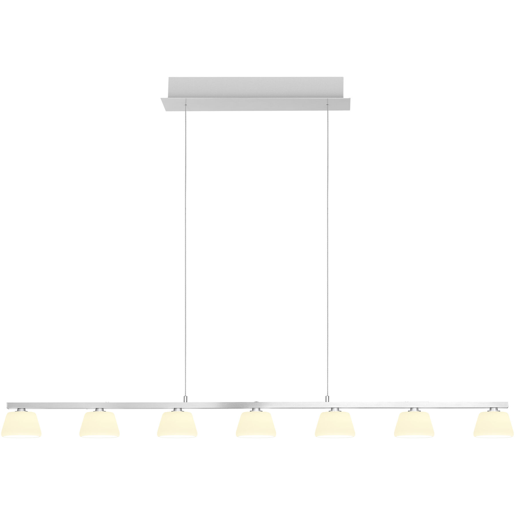 Pendellampe Jane Aluminium matt Aluminium/Eisen 3220 lm B 122 cm - LED - Lichtfarbe: Warmweiss - LED Energiesparlampen