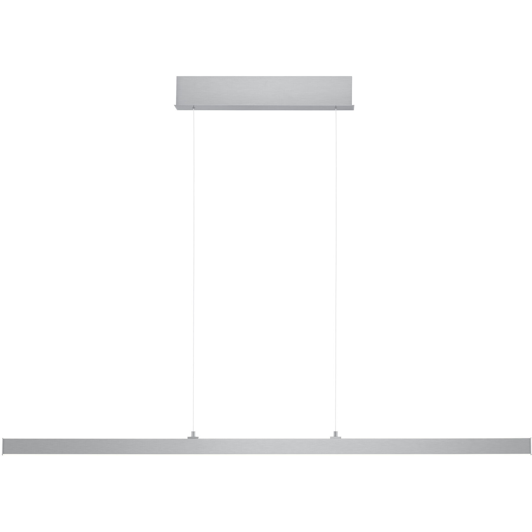 Pendellampe Karo Aluminium matt Aluminium/Eisen 2700 lm Dimmbar B 130 cm - LED - Lichtfarbe: Extra warmweiss - Helles Neutralweiss - LED Energiesparlampen