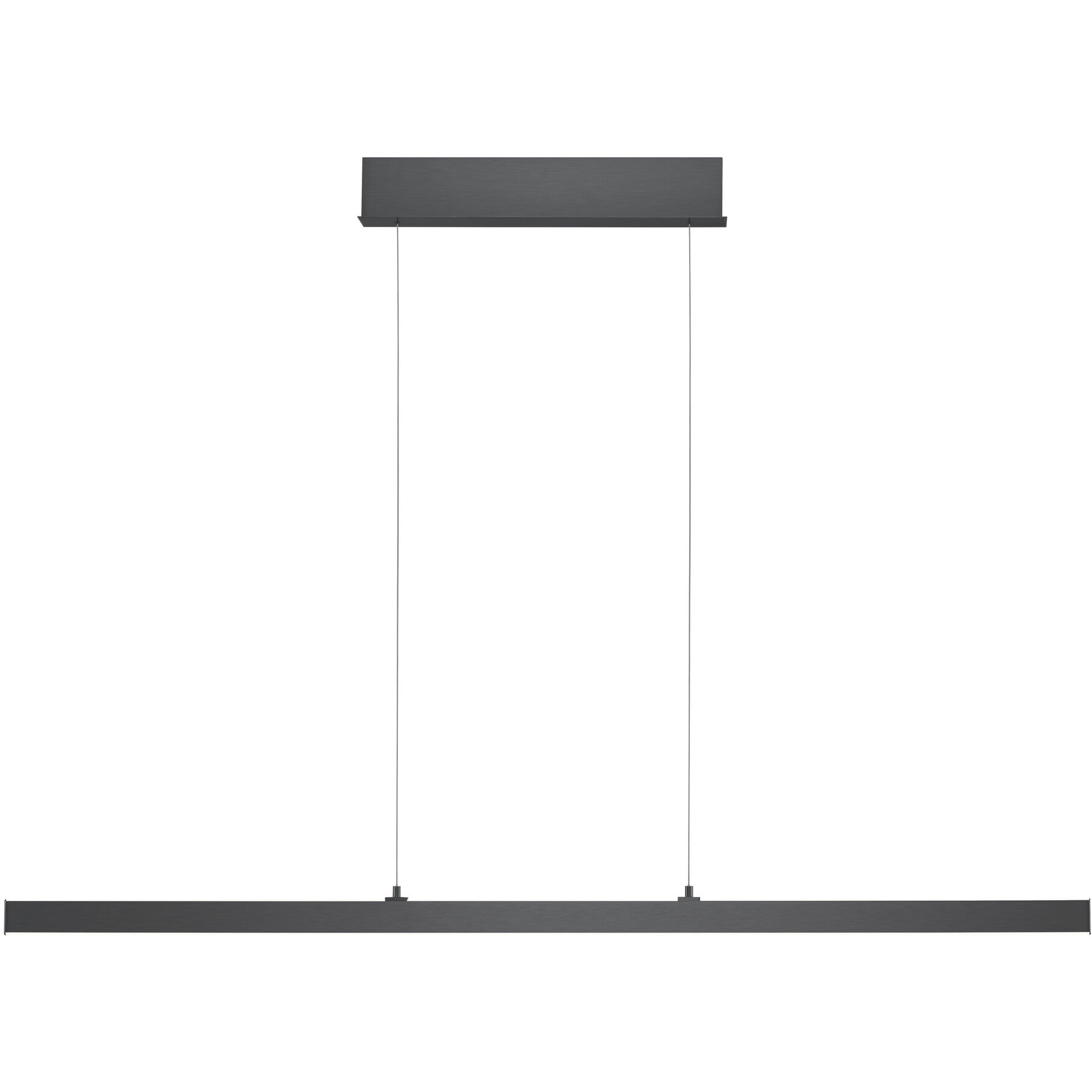 Pendellampe Karo anthrazit eloxiert Aluminium/Eisen 2700 lm Dimmbar B 130 cm - LED - Lichtfarbe: Extra warmweiss - Helles Neutralweiss- LED