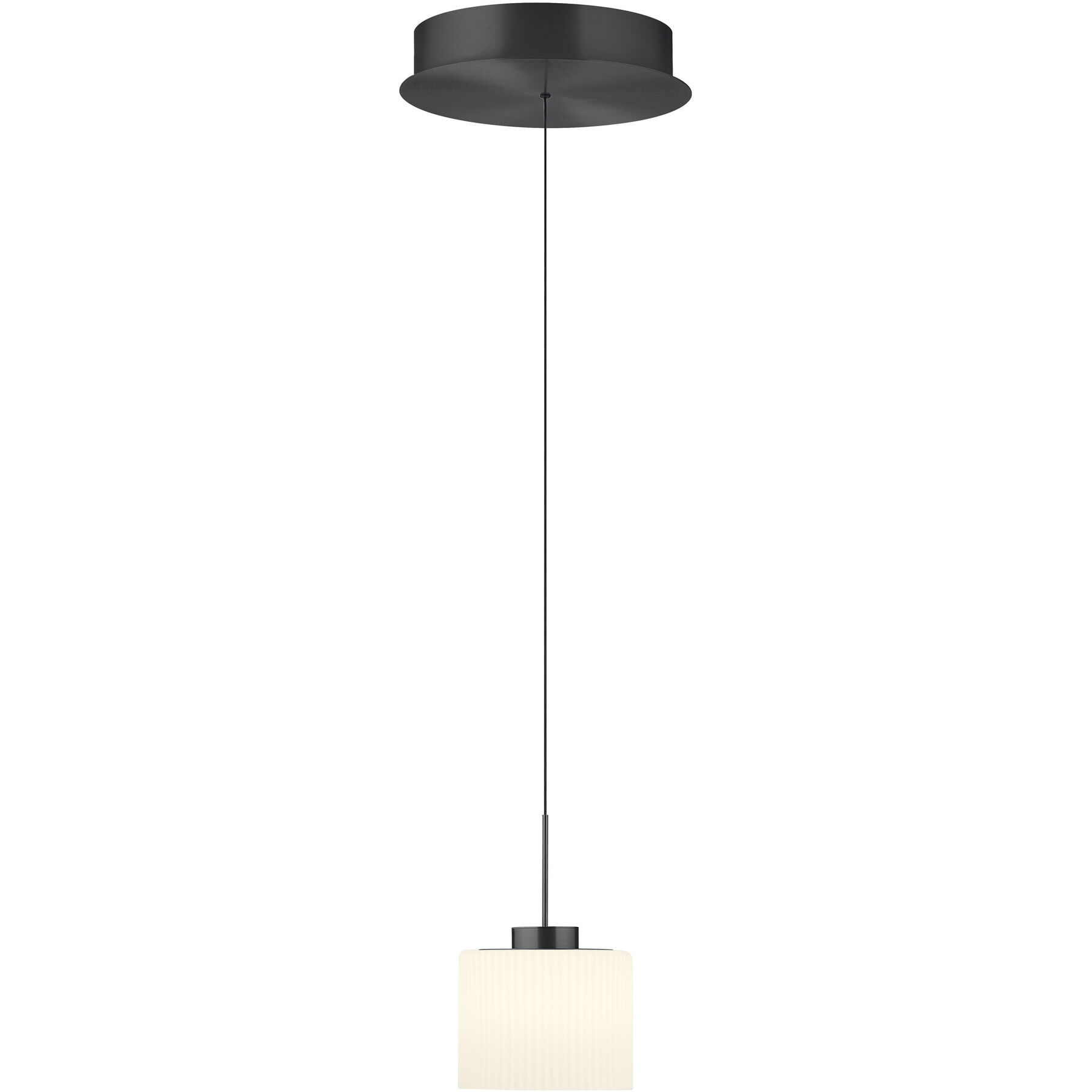 Pendellampe Elli anthrazit eloxiert Aluminium/Eisen 700 lm Dimmbar B 26 cm - LED - Lichtfarbe: Warmweiss- LED Energiesparlampe