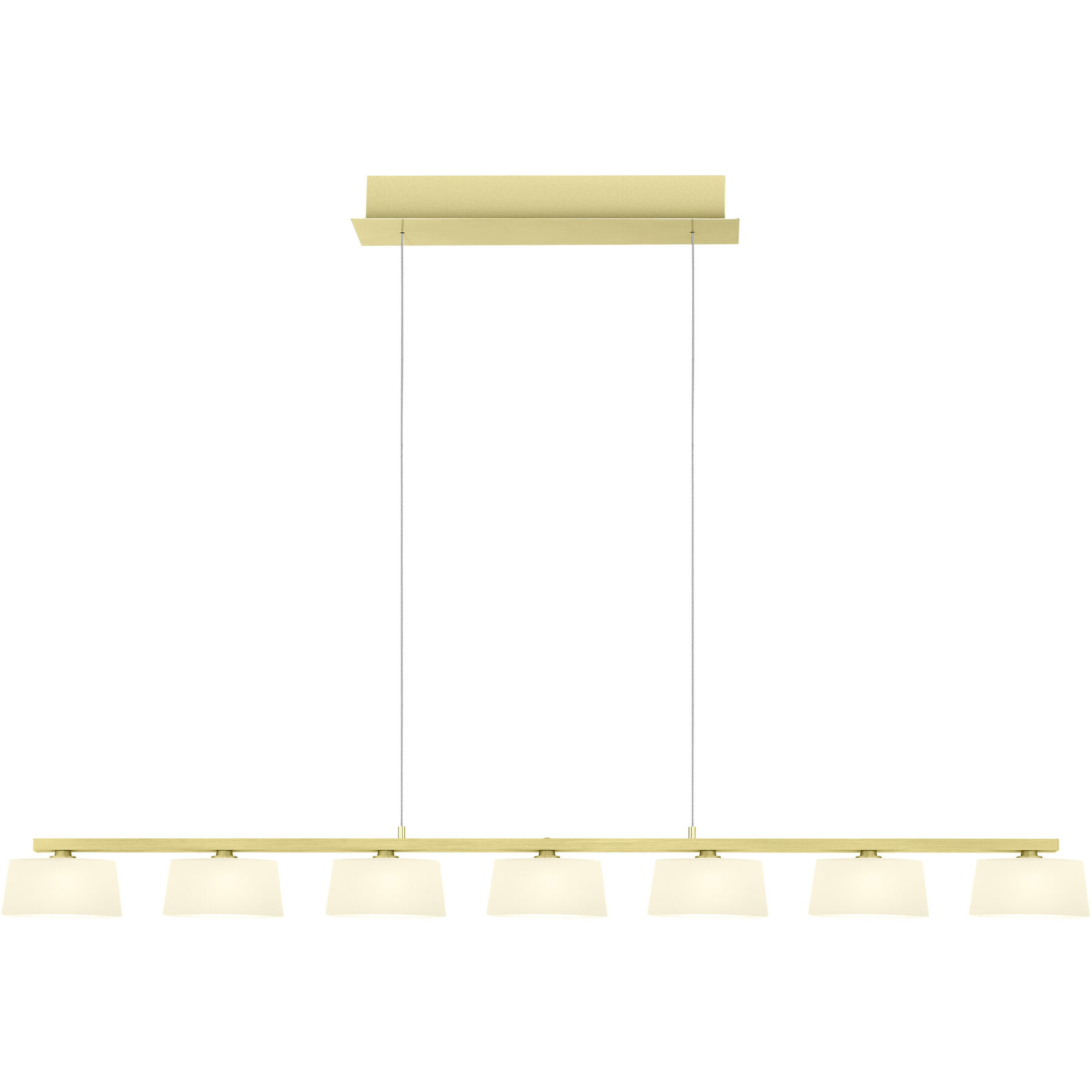 Pendellampe View champagner Aluminium/Eisen 3500 lm B 117 cm - LED - Lichtfarbe: Warmweiss- LED Energiesparlampe