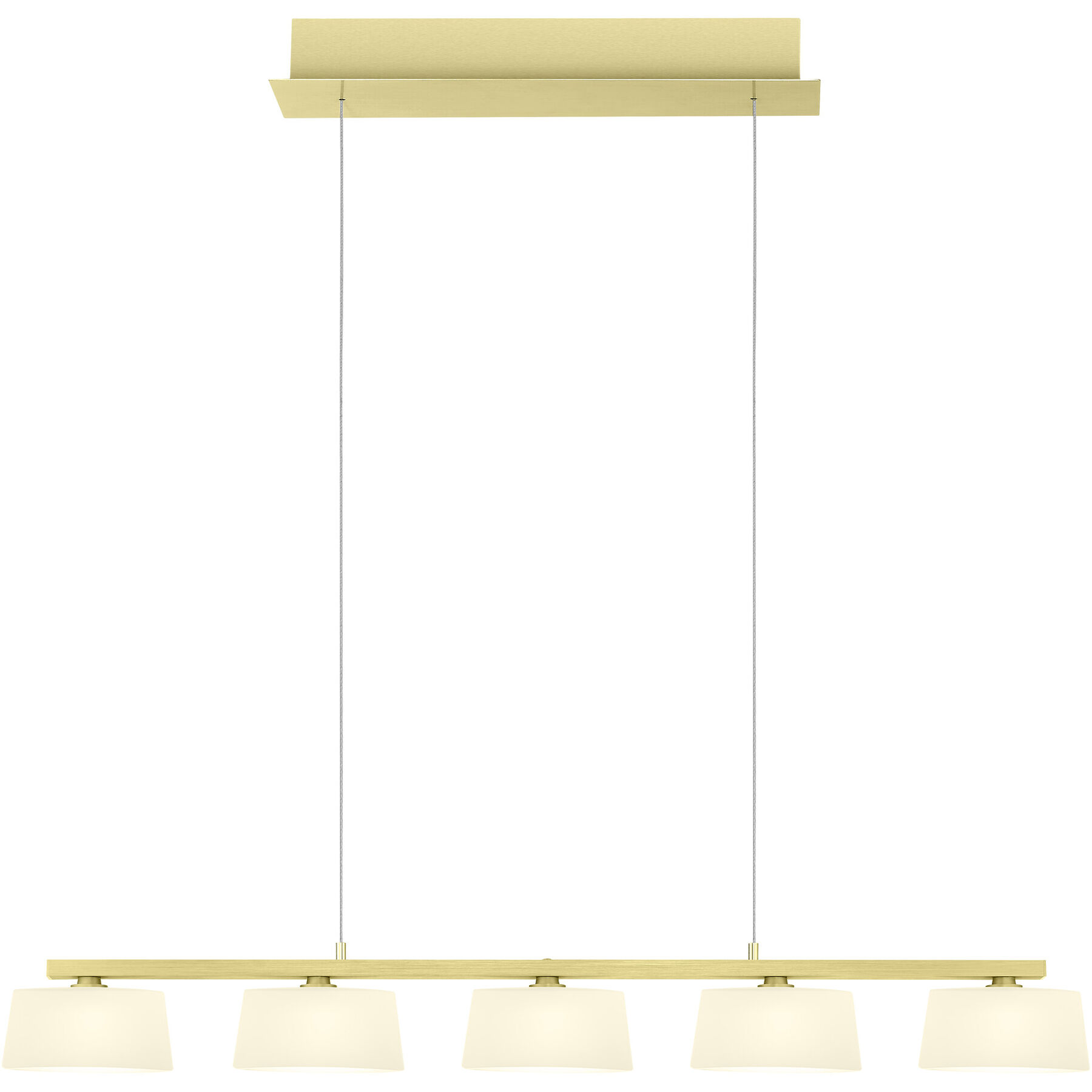 Pendellampe View champagner Aluminium/Eisen 2500 lm Dimmbar B 85 cm - LED - Lichtfarbe: Warmweiss- LED Energiesparlampe