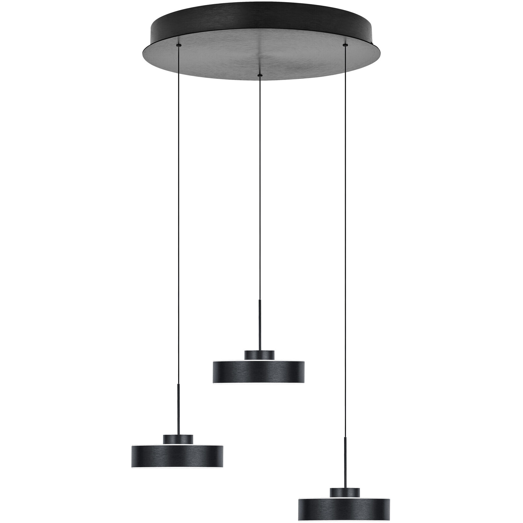 Pendellampe Spencer anthrazit eloxiert Aluminium/Eisen 2100 lm Dimmbar B 43 cm - LED - Lichtfarbe: Warmweiss - LED Energiesparlampen