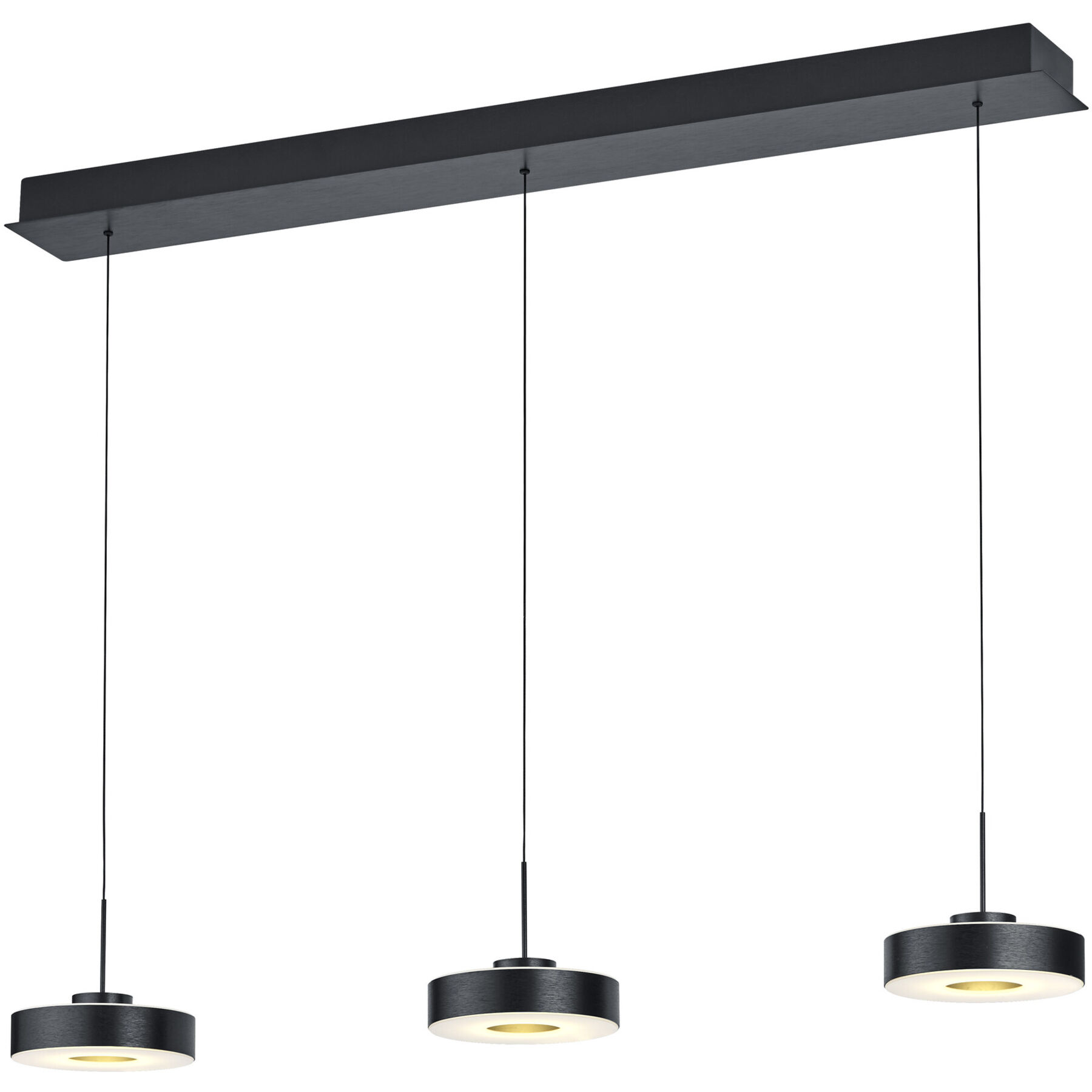 Pendellampe Spencer anthrazit eloxiert Aluminium/Eisen 2100 lm B 110 cm - LED - Lichtfarbe: Warmweiss- LED Energiesparlampe