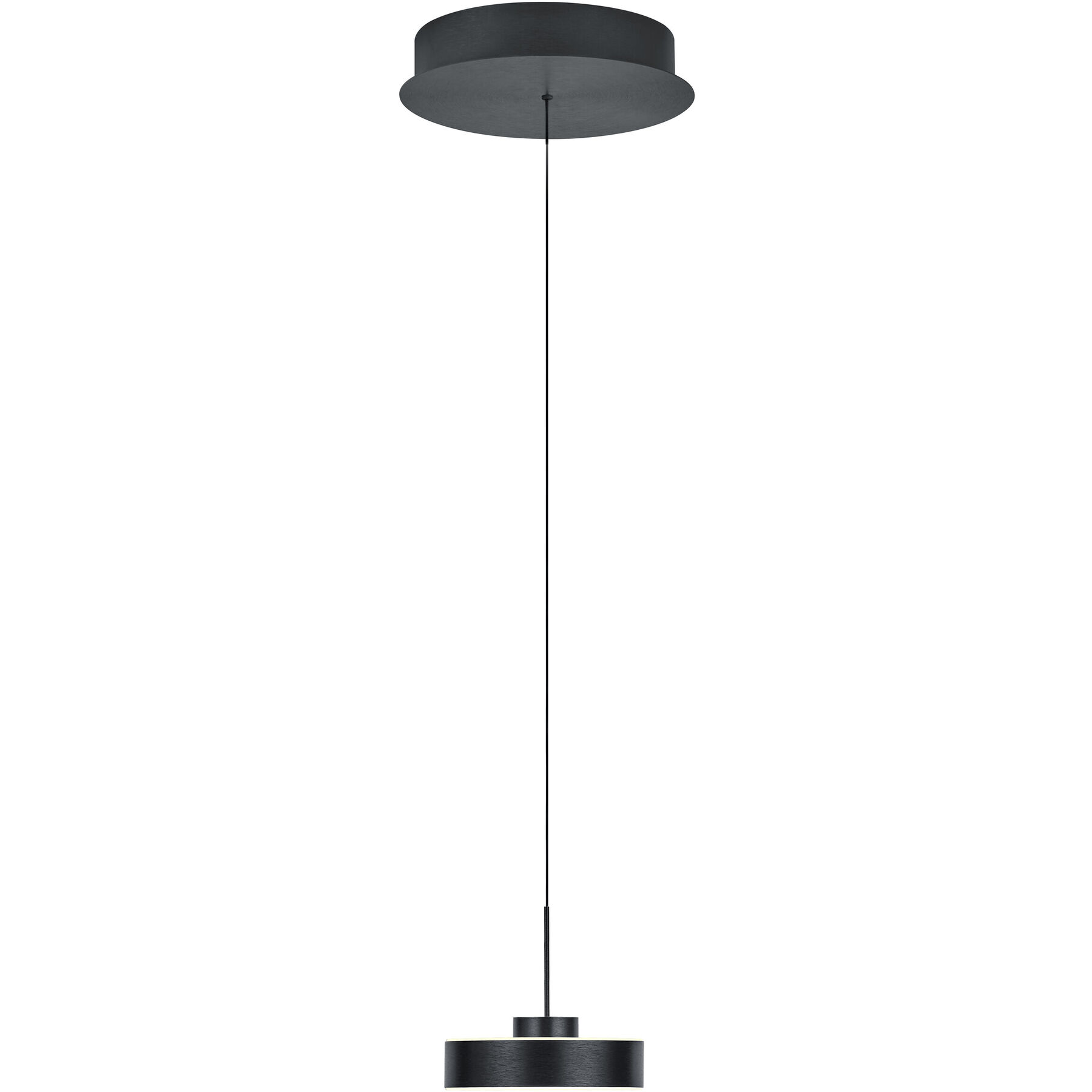 Pendellampe Spencer anthrazit matt Aluminium/Eisen 2700 lm Dimmbar B 18 cm - LED - Lichtfarbe: Warmweiss - LED Energiesparlampen