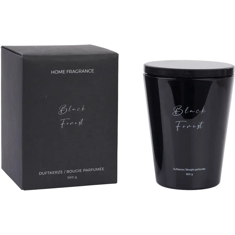 Duftkerze Nathalie Black Forest 360g schwarz