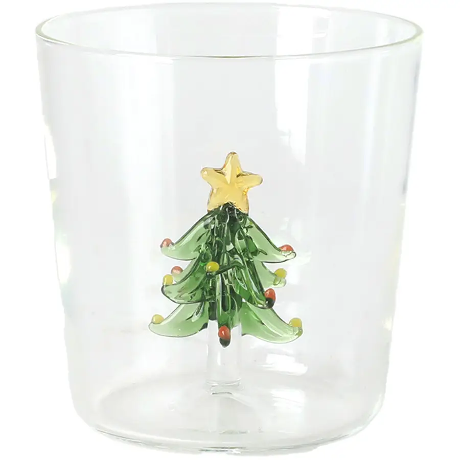 Trinkglas Xmas Transparent Glas H 9 cm 350 ml