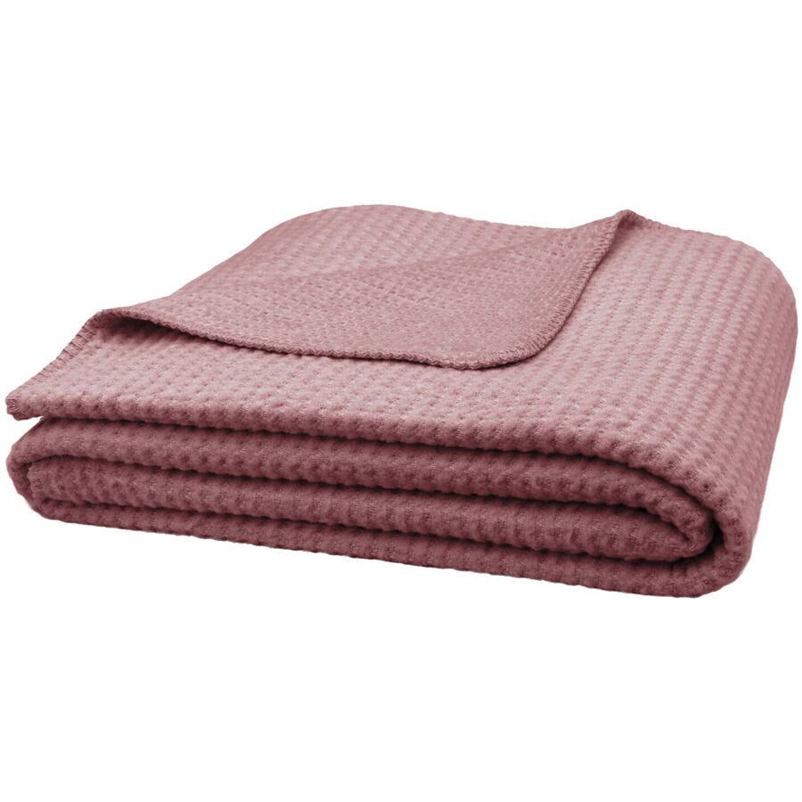 Wohndecke Moni 150x200cm altrosa – Material: 58% Baumwolle, 32% Acryl, 10% Polyester – Wohndecke