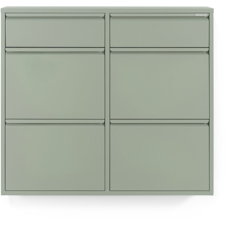 Spinder Design Schuhschrank Hesta Grün Stahl 98 cm 86 cm - Farbe: dusty green