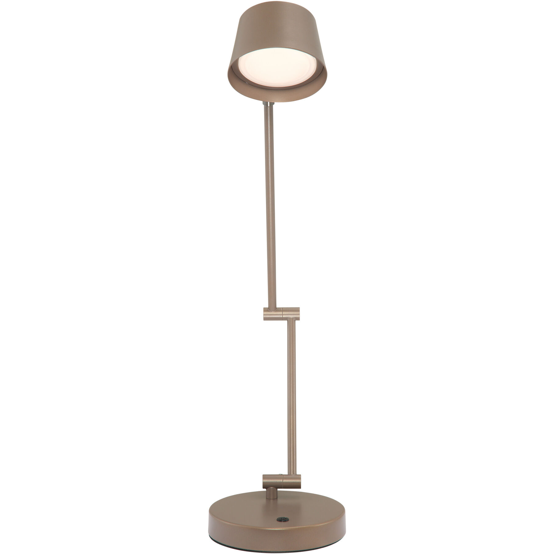 Tischlampe Lacroix dunkelbraun matt Acryl H 45 cm 800 lm - LED - Lichtfarbe: Extra warmweiss - Kaltes Tagesweiss - LED Energiesparlampen