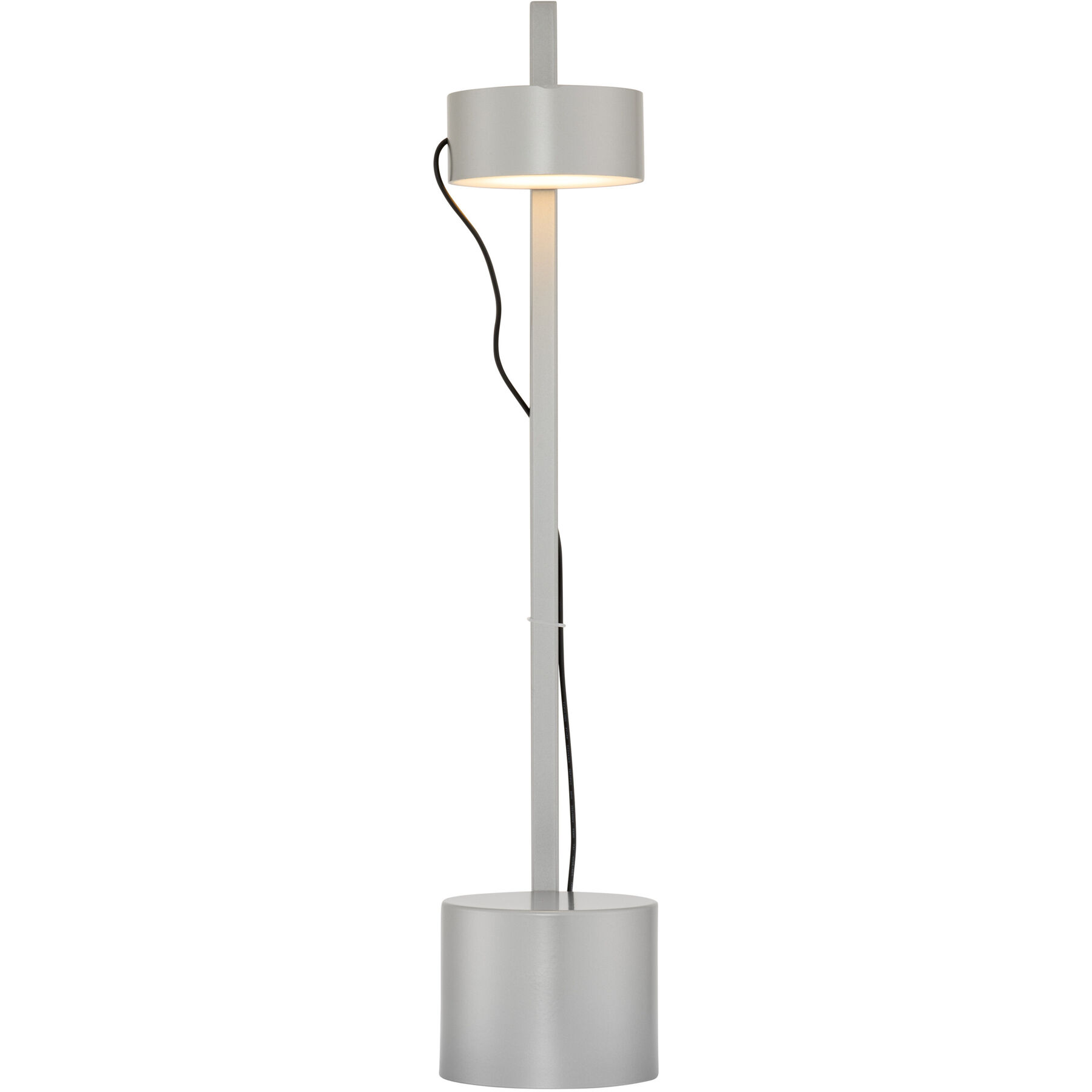 Tischlampe Colma Grau eloxiert Metall/Acryl H 49.5 cm 500 lm - LED- LED Energiesparlampe