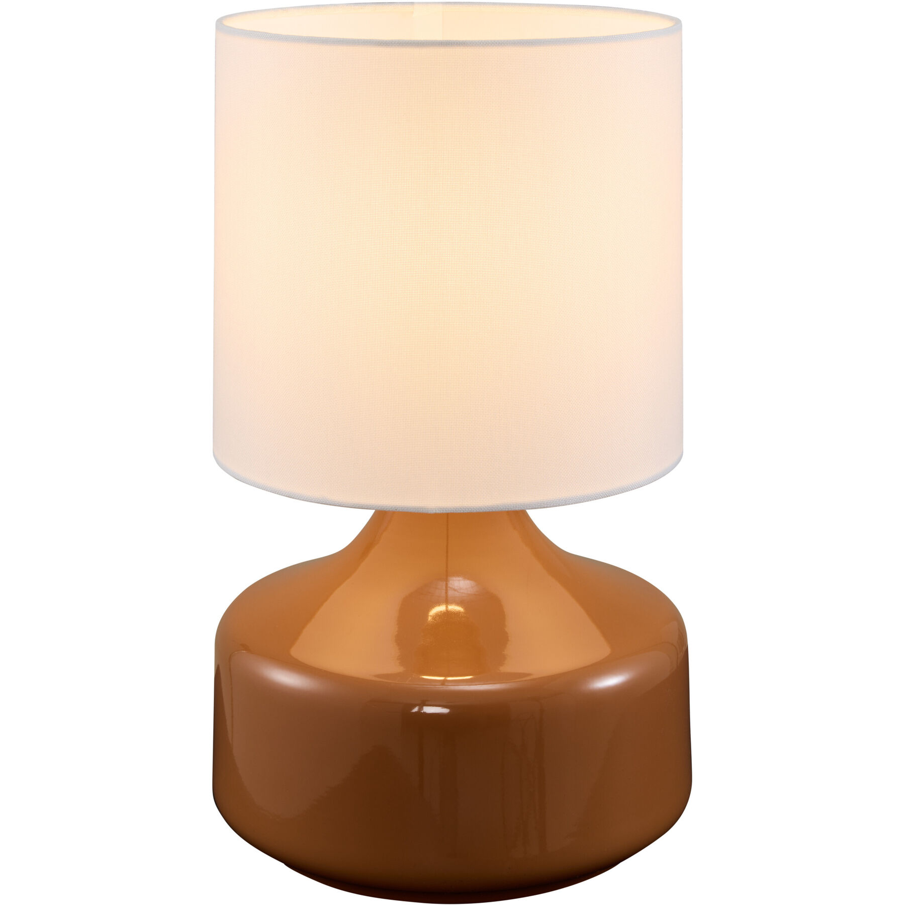 Tischlampe Nil braun glänzend H 33.5 cm