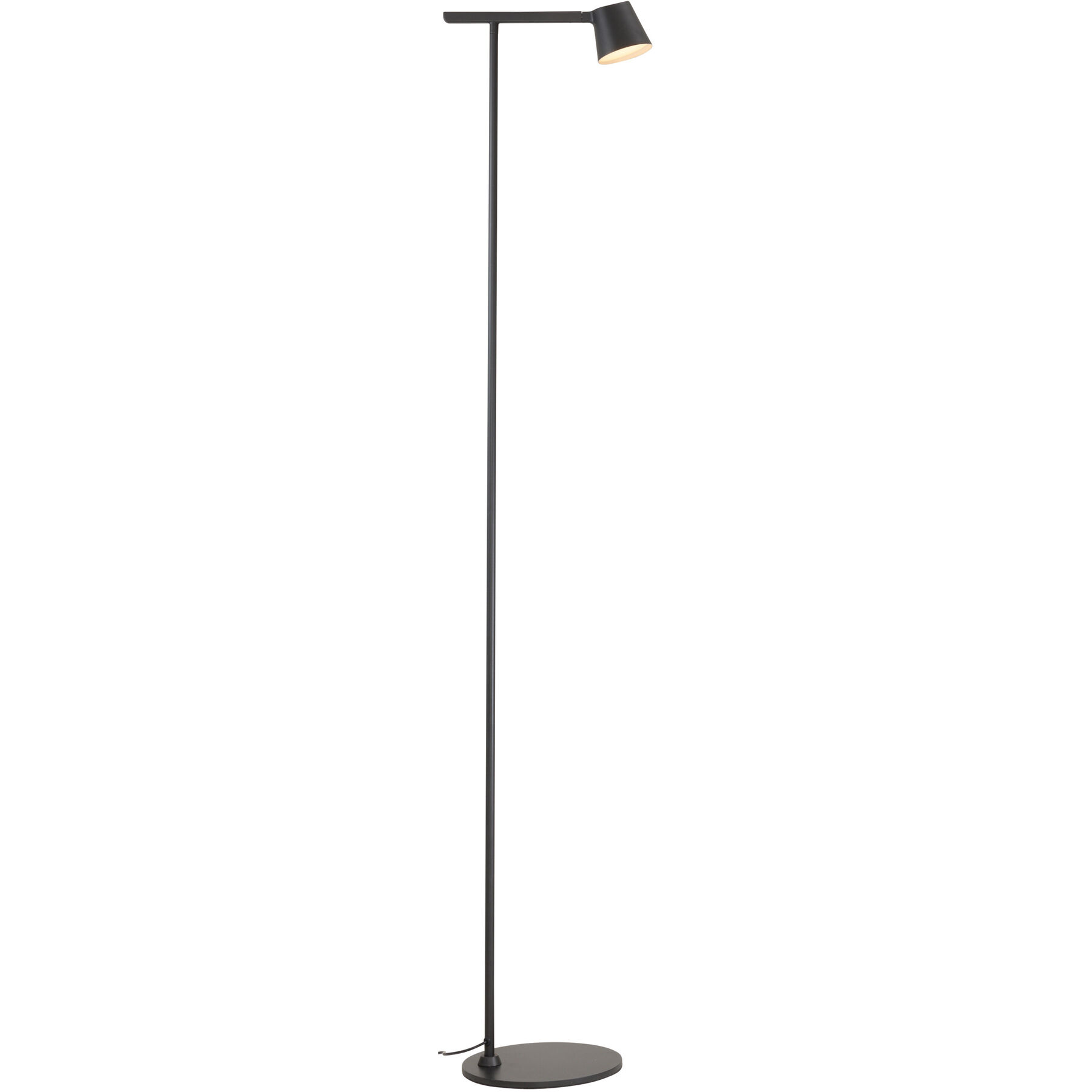Stehlampe Flint schwarz metallic Acryl 500 lm Dimmbar H 138 cm - LED - LED Energiesparlampen